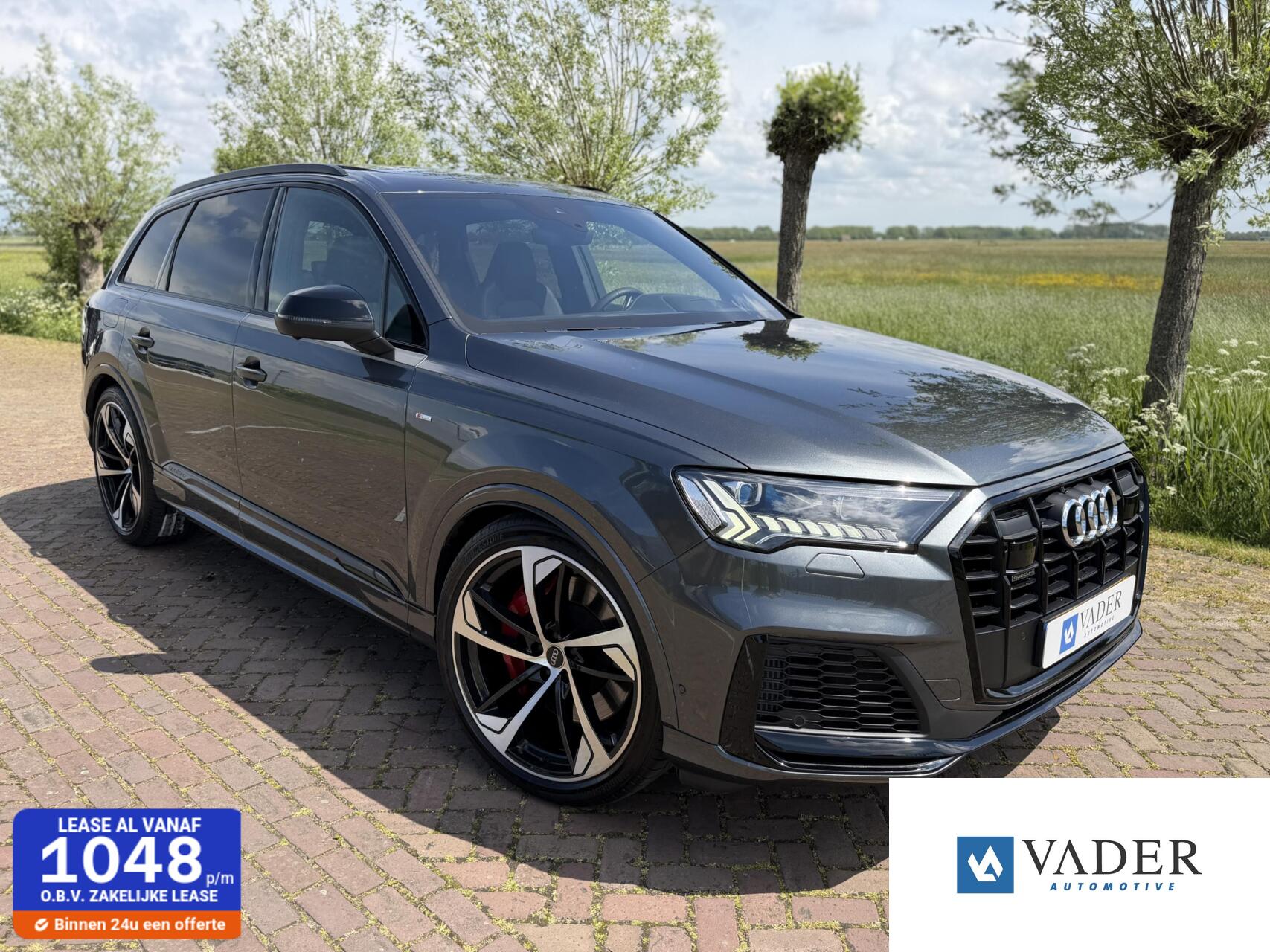 Audi Q7 60 TFSI e S Line Pano HUD B&O Laser Nacht Leder Trhk 2021 - voorkant