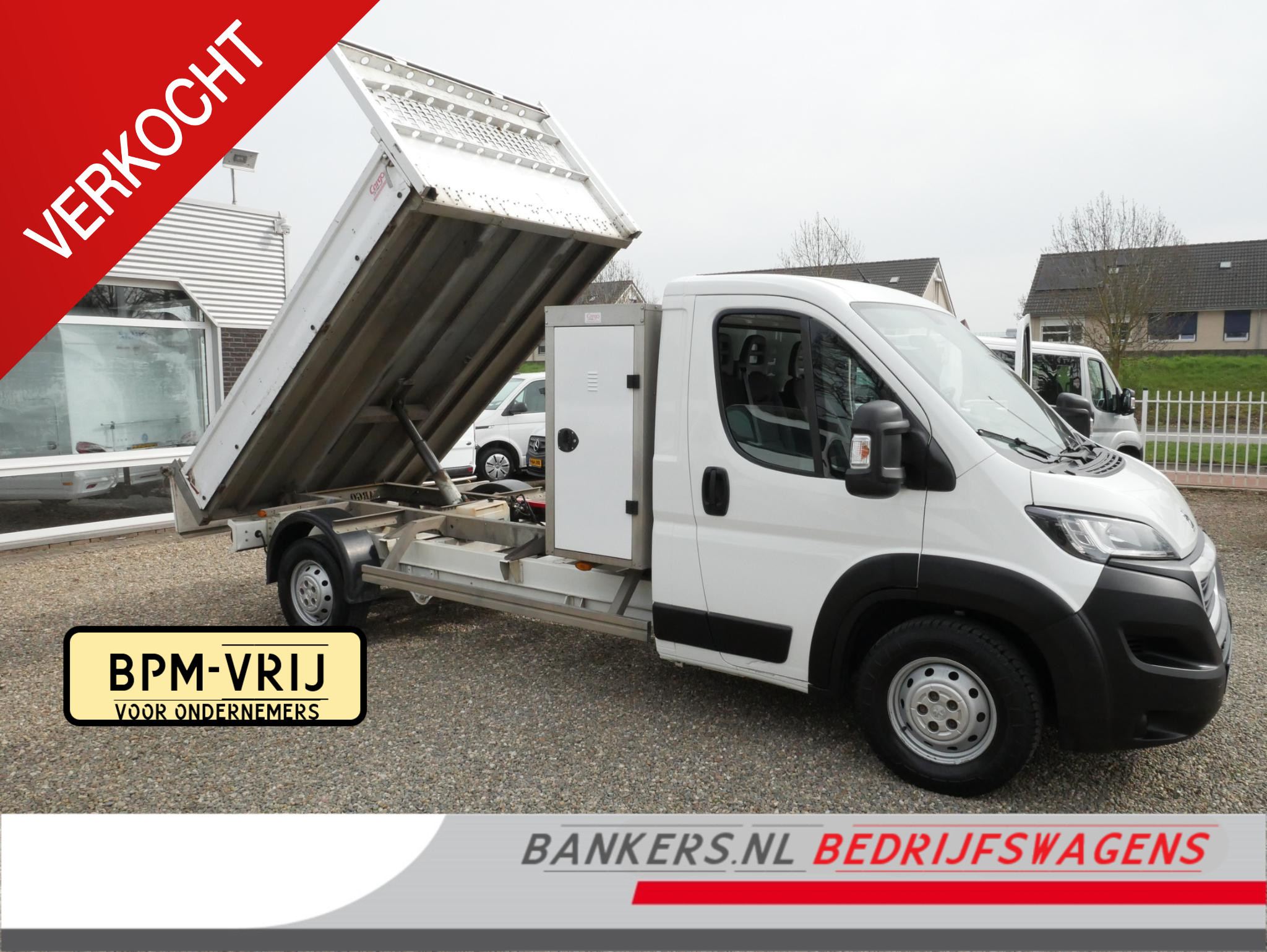 Peugeot Boxer 2.0HDI 130PK  Kipper Pickup open laadbak AC 2019 - voorkant