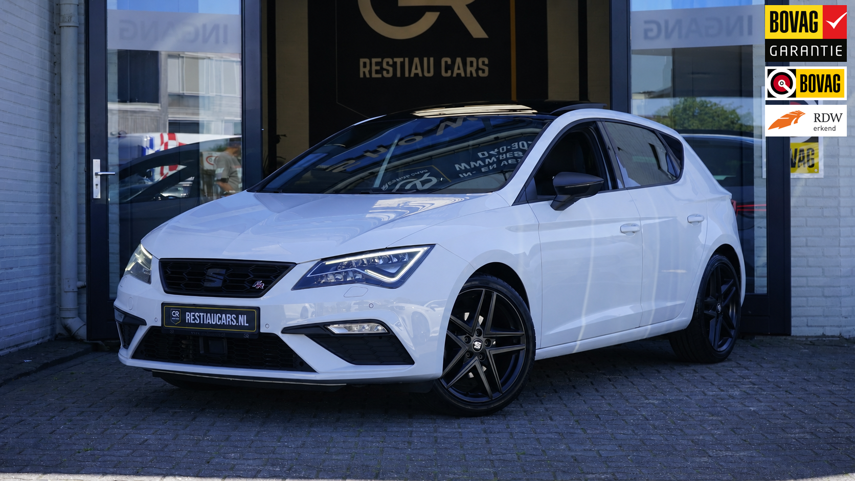 Seat Leon 1.5 TSI FR Ultimate Edition Black Sky AUTOMAAT-ACC-AMBIANCE-BEATS-CAMERA-KEYLESS-MODE-NAVIGATIE-PANORAMA-VIRTUEEL 2020 - voorkant