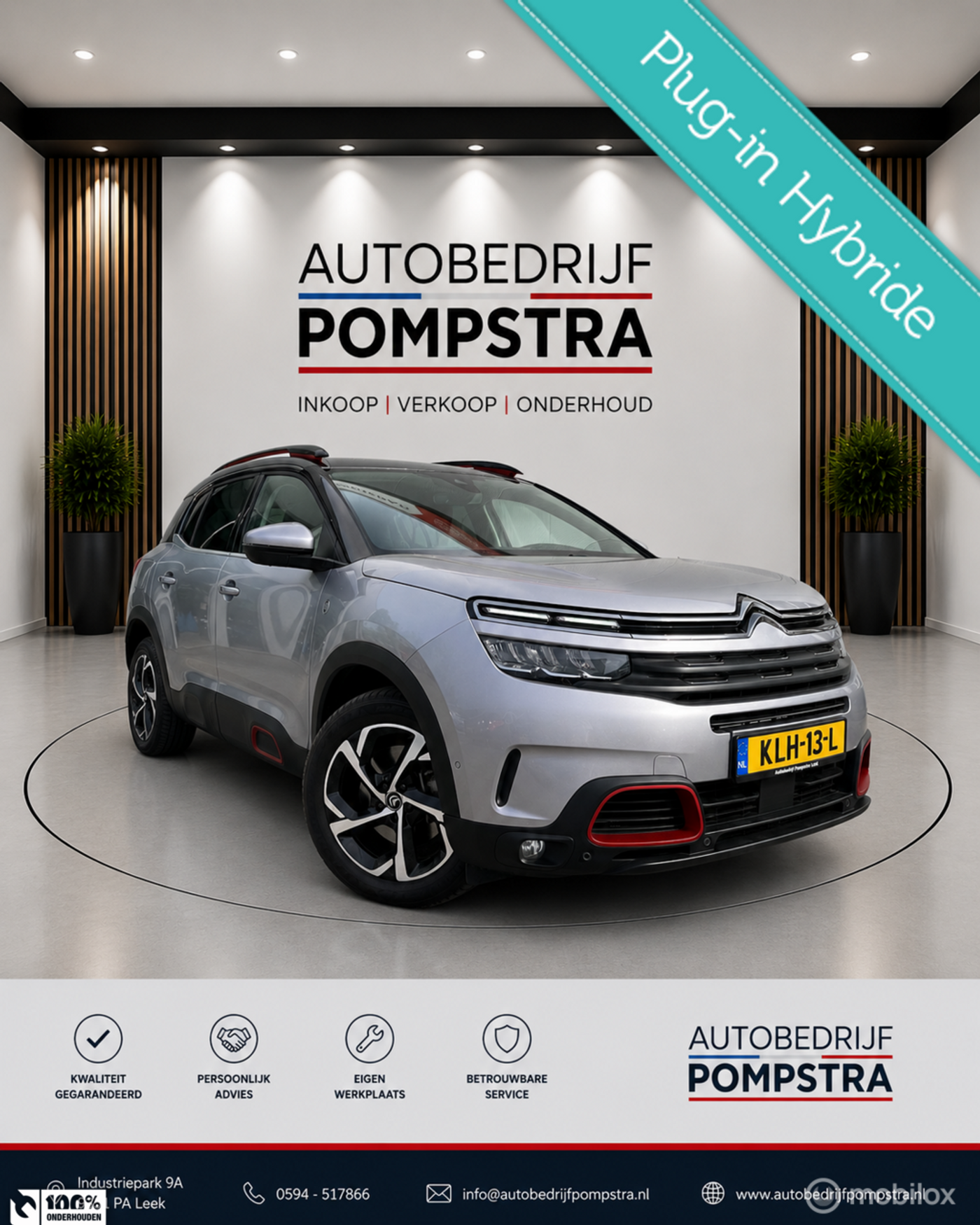 Citroen C5 Aircross 1.6 Plug-in Hybrid 225 PK C-SERIES/LUXE 2022 - voorkant