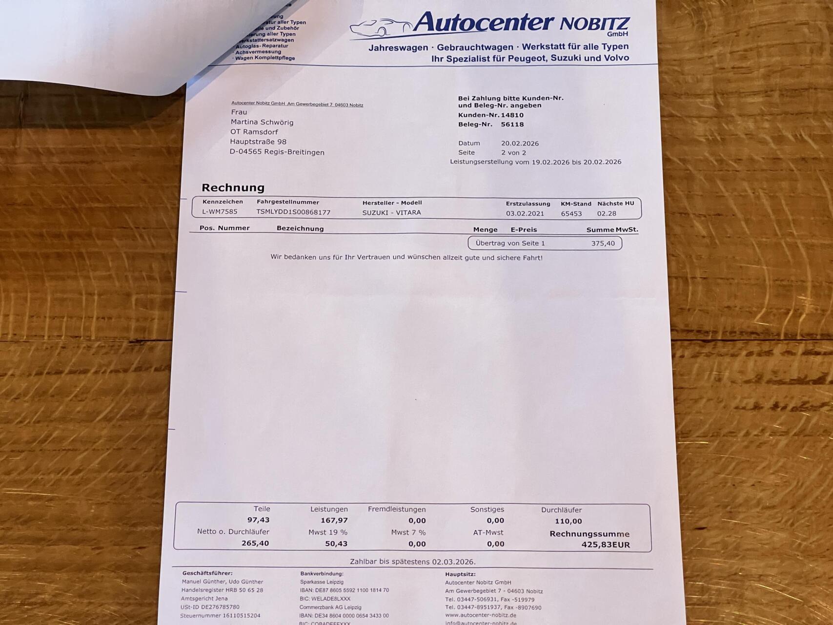 Foto van Suzuki Vitara