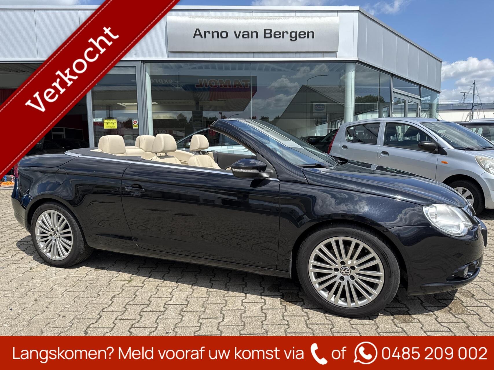 Volkswagen Eos 1.4 TSI Highline, leder interieur, glazen schuif-/kanteldak, electrische kap, verwarmde voorstoelen, enz, nette auto alles werkt netjes. 2010 - voorkant