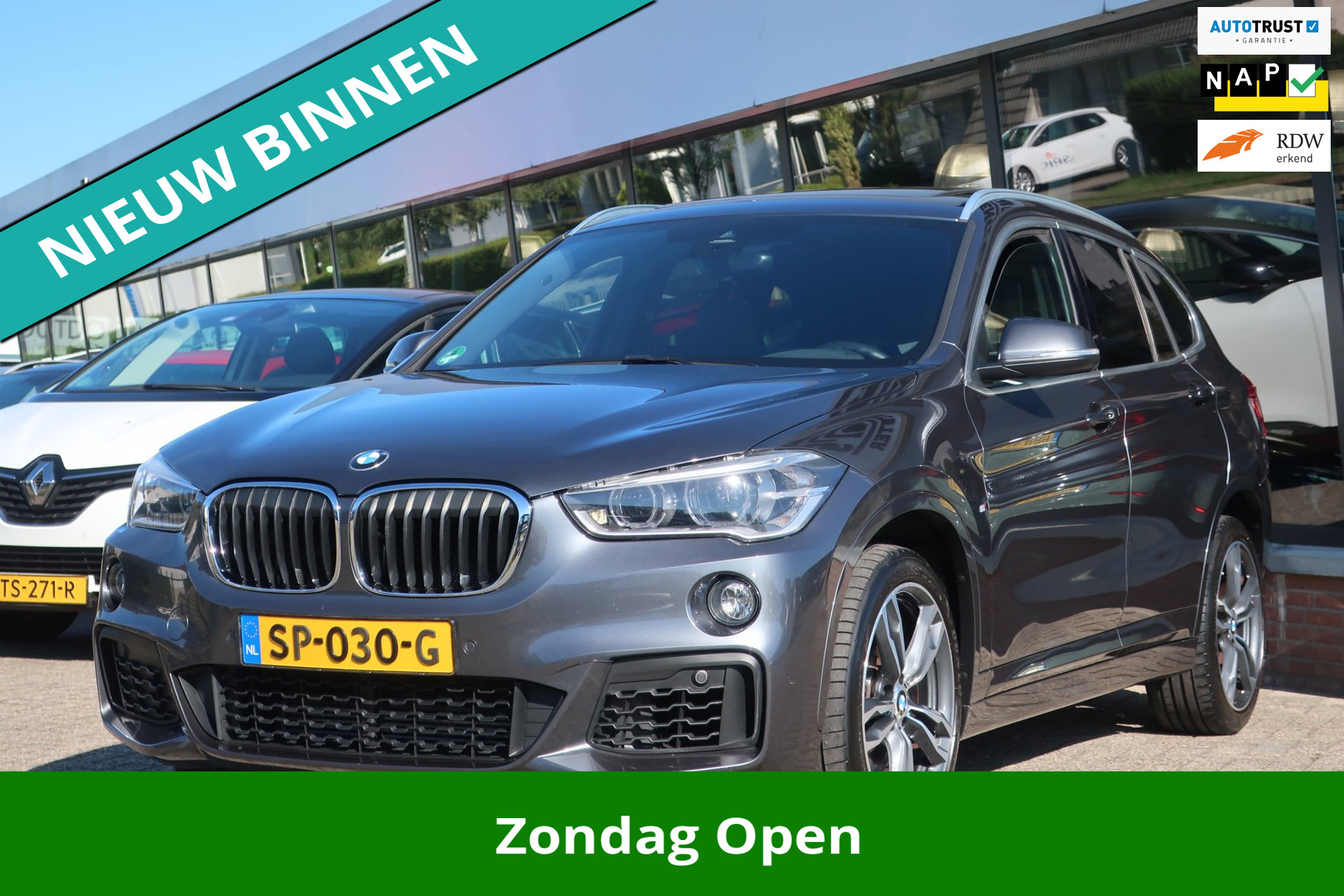 BMW X1 Sdrive20i SDrive20i High Executive 1e EIG_LED_PANO_HEAD-UP_CAM_PDC V+A_NAP. 2018 - voorkant