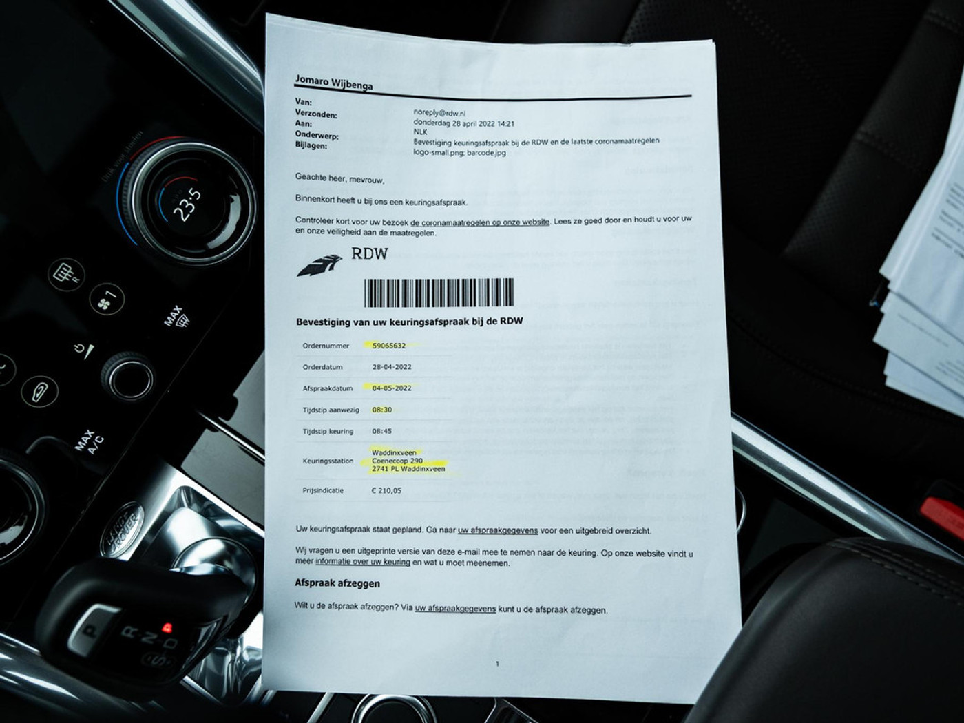 Foto van Land Rover Range Rover Sport
