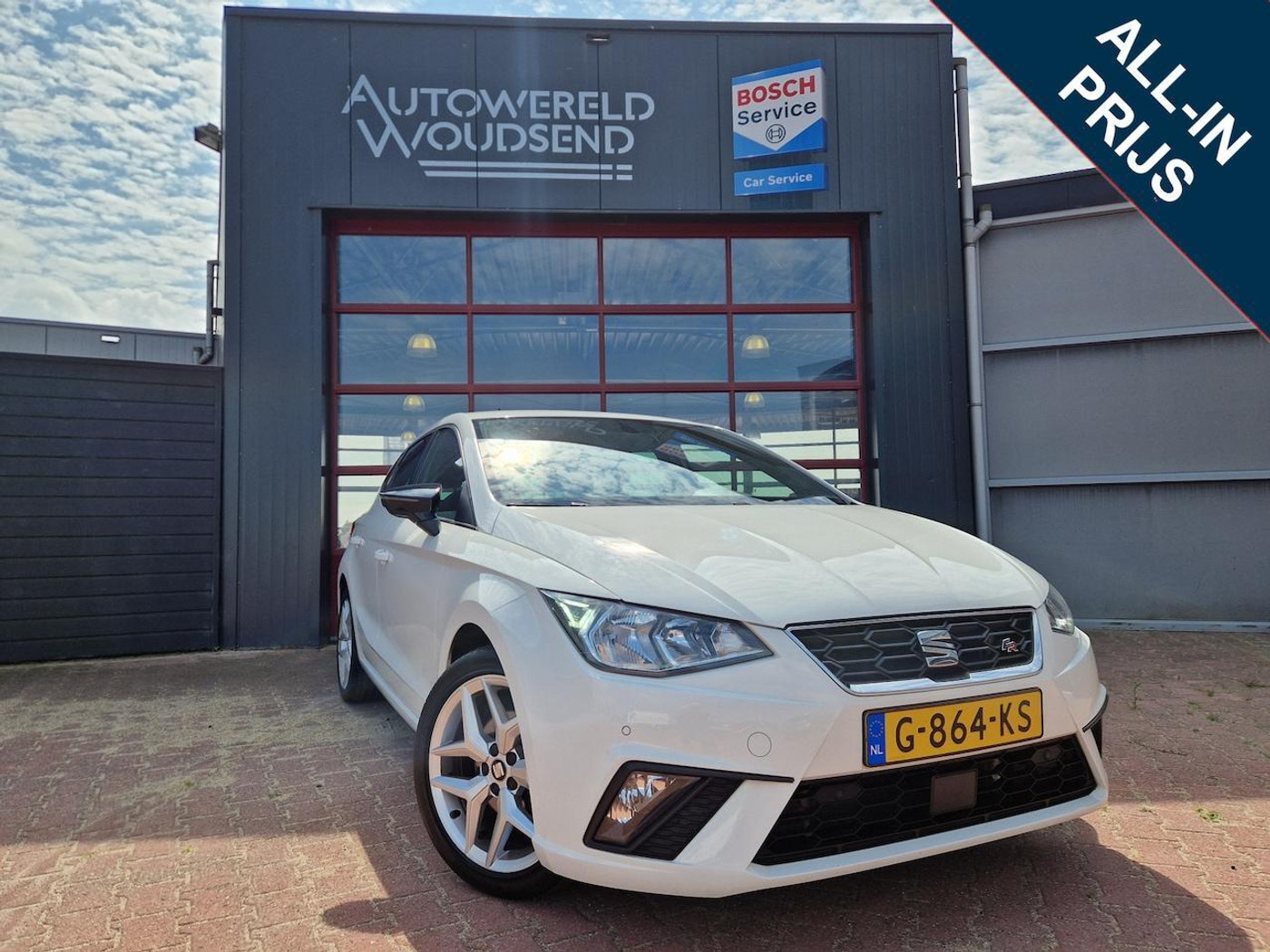 Seat Ibiza 1.0 TSI FR Business Intense 12MND BOVAG GAR|ACC|CLIMA|CARPLAY|CAMERA|KEYLESS|LMV 16"|NAVI|APPLE CARPLAY 2019 - voorkant
