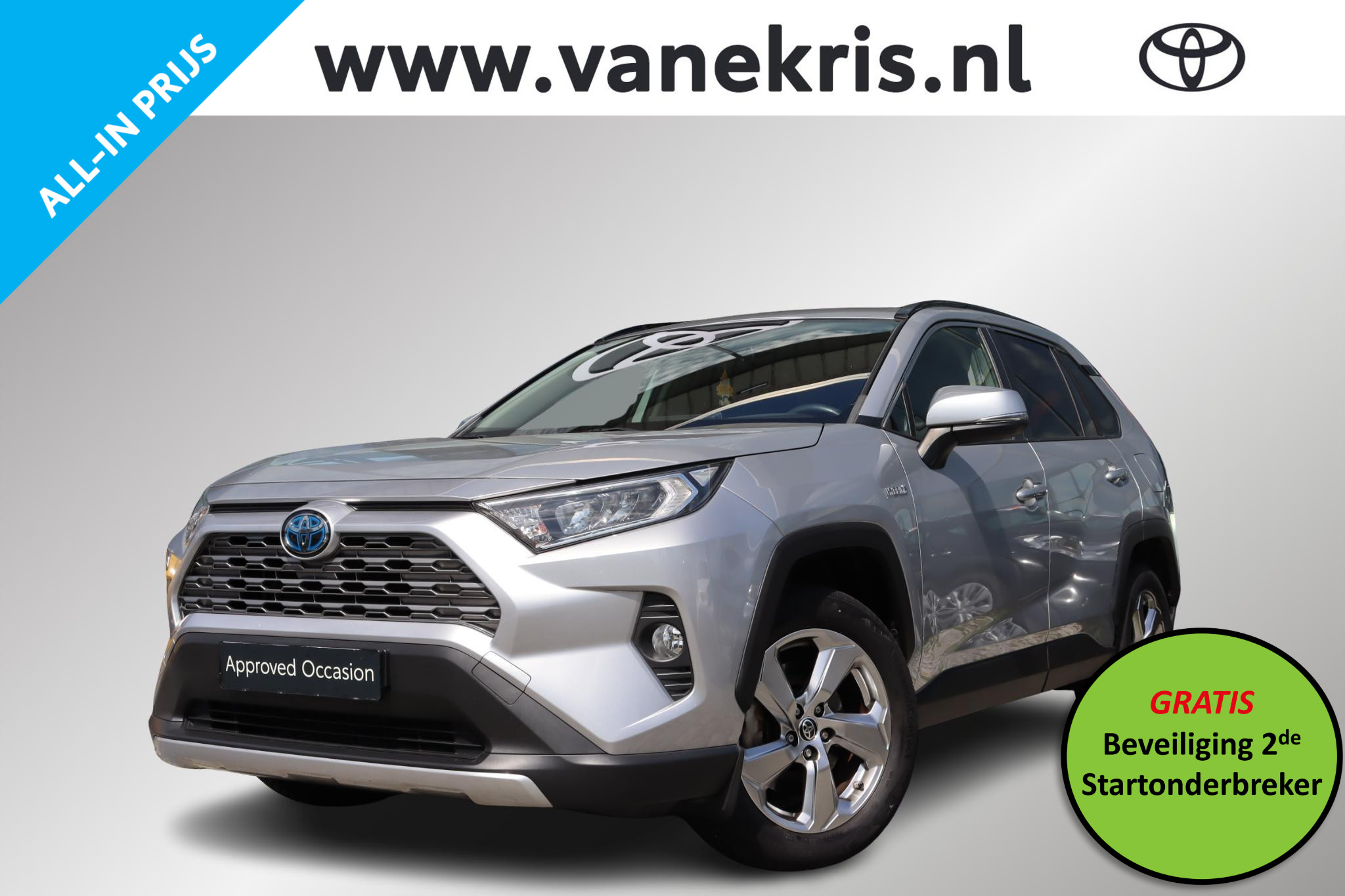 Toyota Toyota Rav4 2.5 Hybrid Dynamic, 18" LM Velgen, Apple carplay / 2020 - voorkant