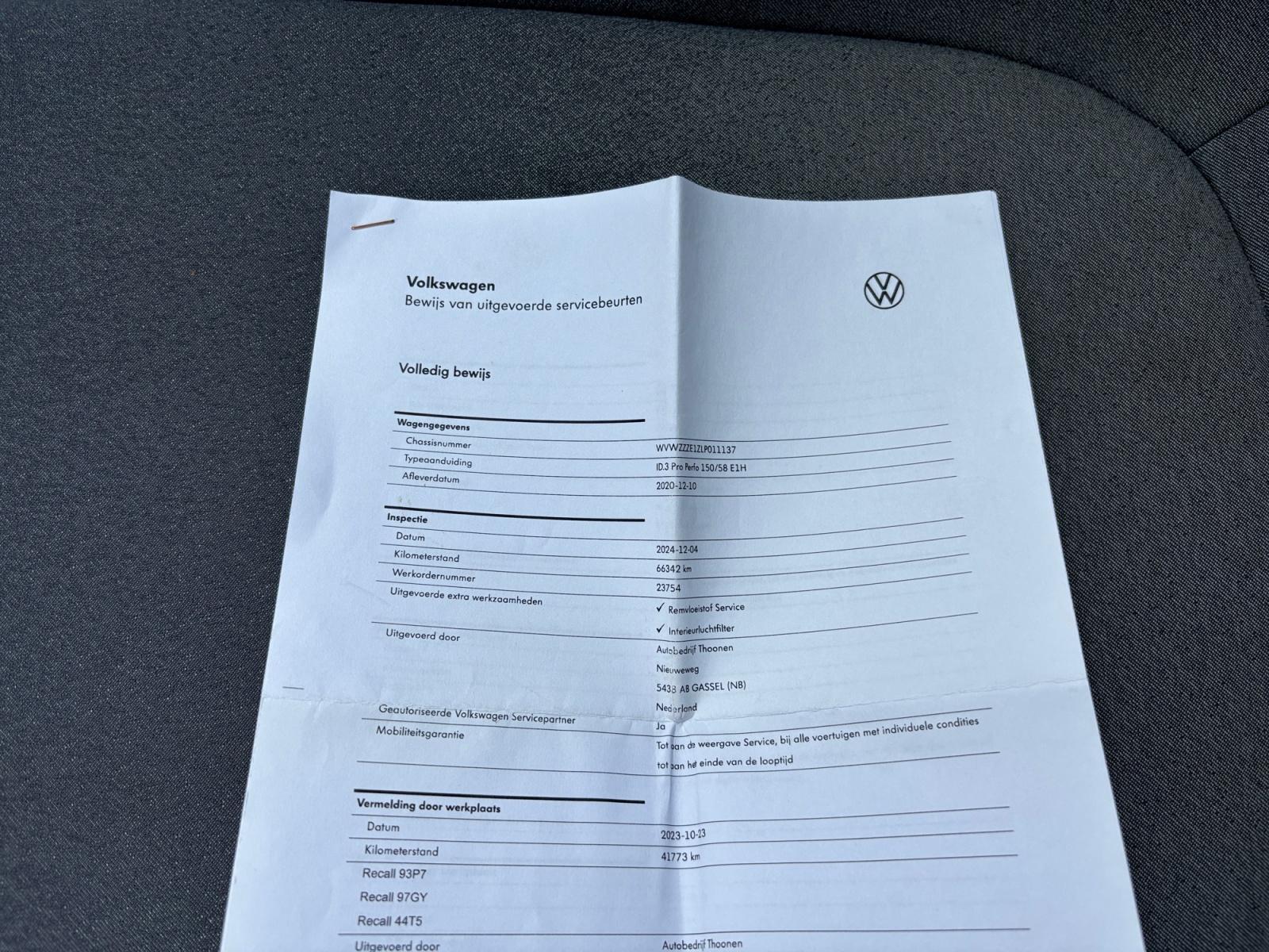 Foto van Volkswagen Id.3 Pro 150 KW