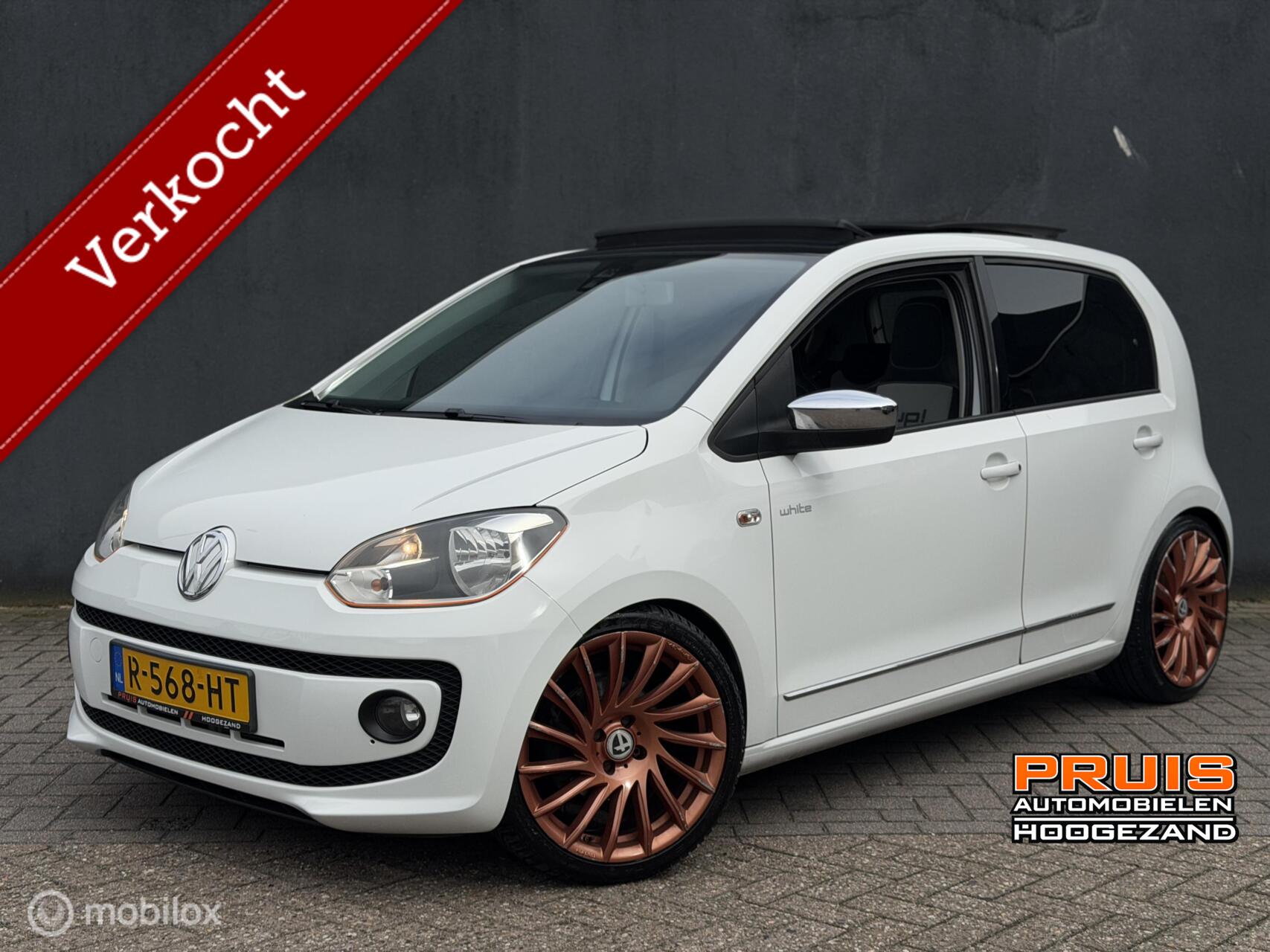Volkswagen Up 1.0 White -PANO-STOELV-CC- *INRUIL MOGELIJK* 2013 - voorkant