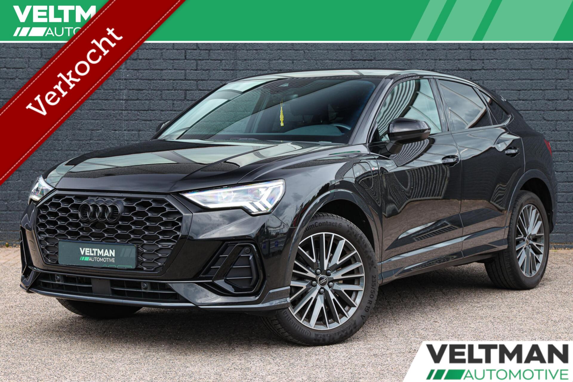 Audi Q3 Sportback E-tron 45 TFSI e S-Line MATRIX 19INCH NAVI CARPLAY BLACK PACK 2022 - voorkant