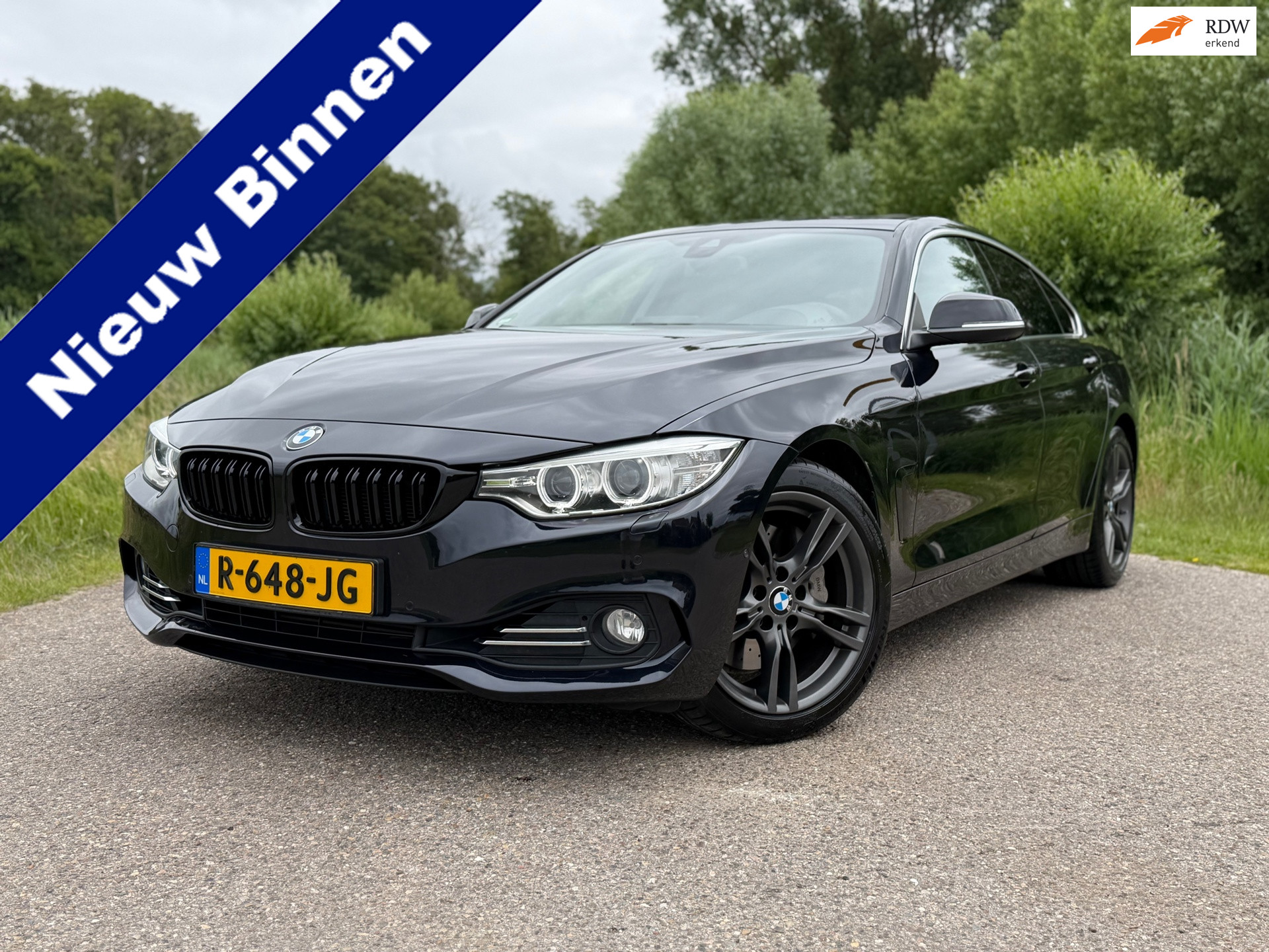BMW 435i 435i High Executive Automaat 3x M-Sport Schuif-/Kanteldak Leder Head-Up 360 Camera BSD Navi 18" Velgen LED 2014 - voorkant
