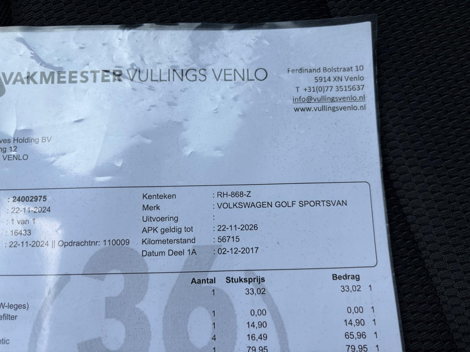 Foto van Volkswagen Golf Sportsvan