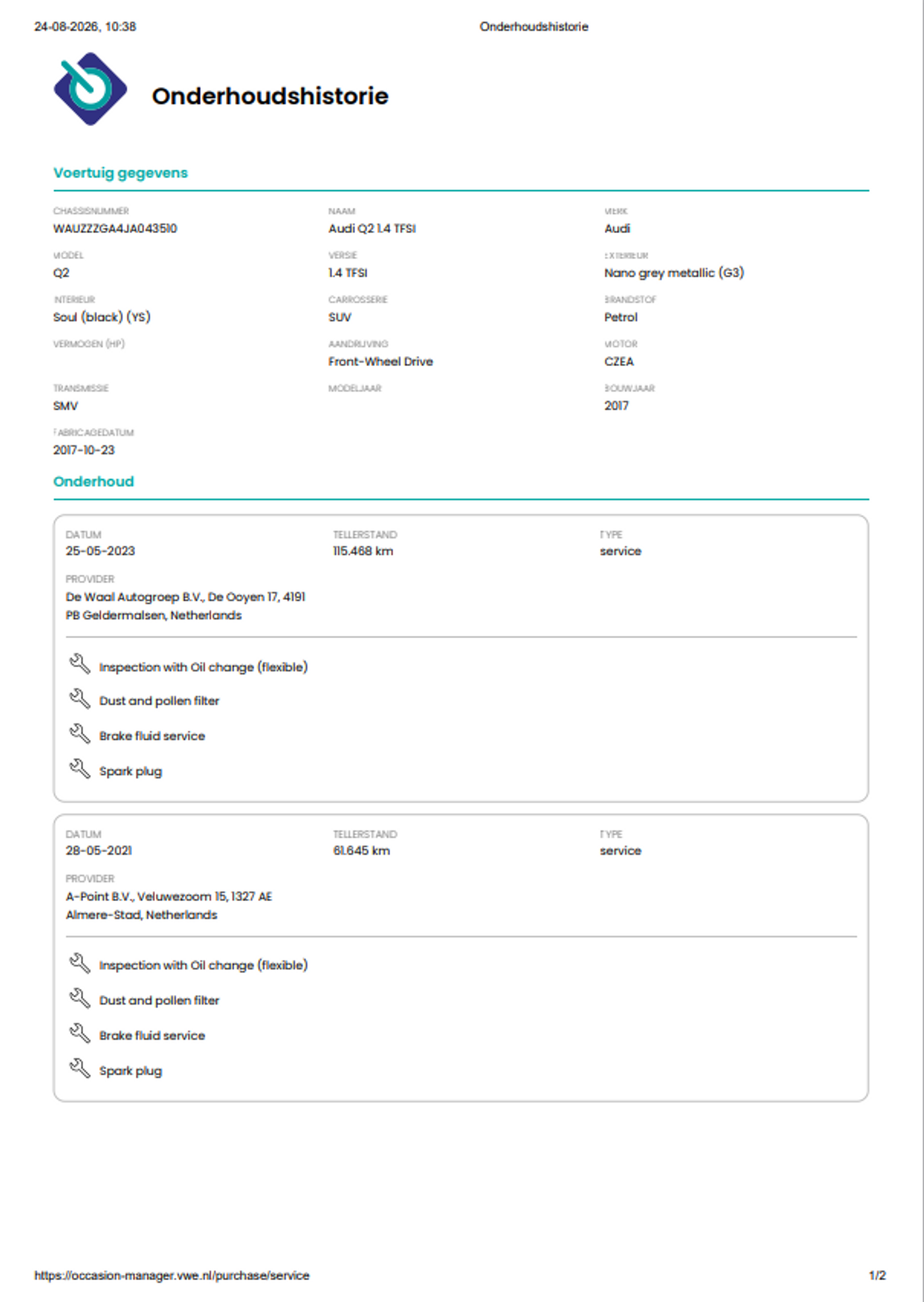 Foto van Audi Q2
