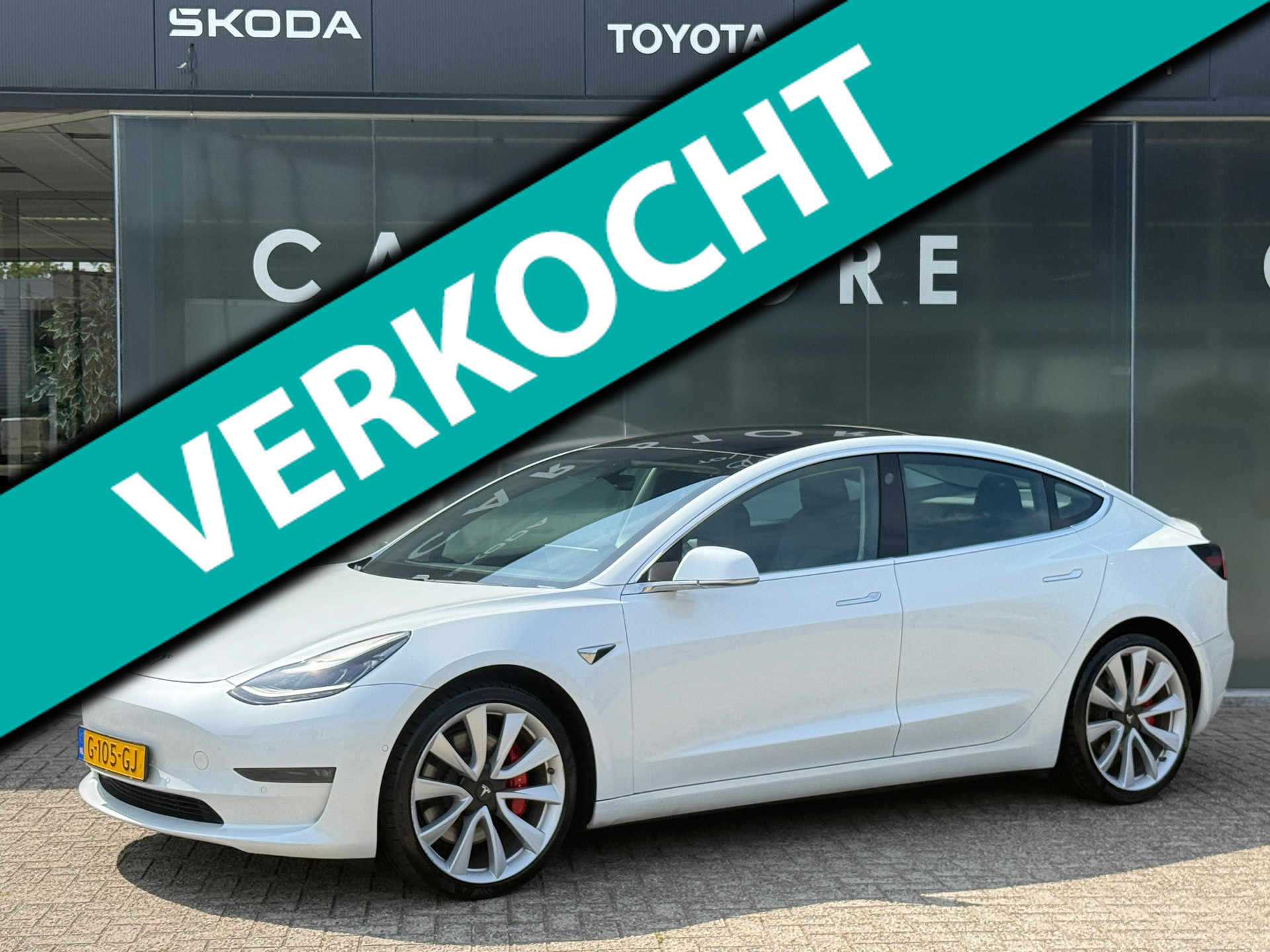 Tesla Model 3 Performance AWD 75 kWh FULL FSD 88% SOH 2019 - voorkant
