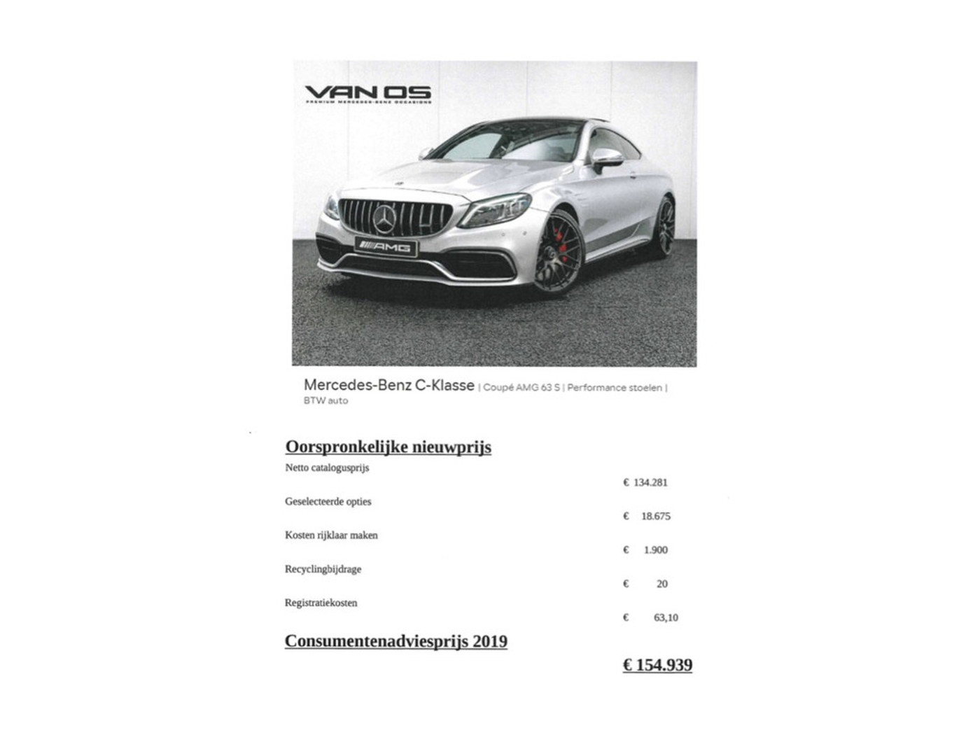 Foto van Mercedes-Benz AMG C 63 S