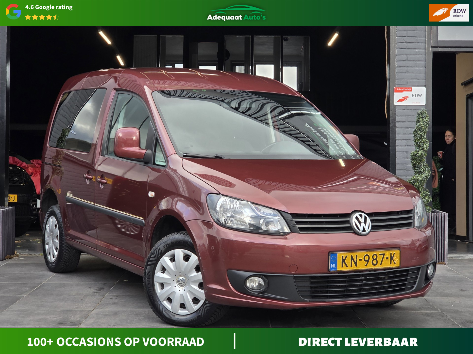 Volkswagen Caddy 1.2 TSI l 7 Pers|2x schuif|Trekhaak 2011 - voorkant