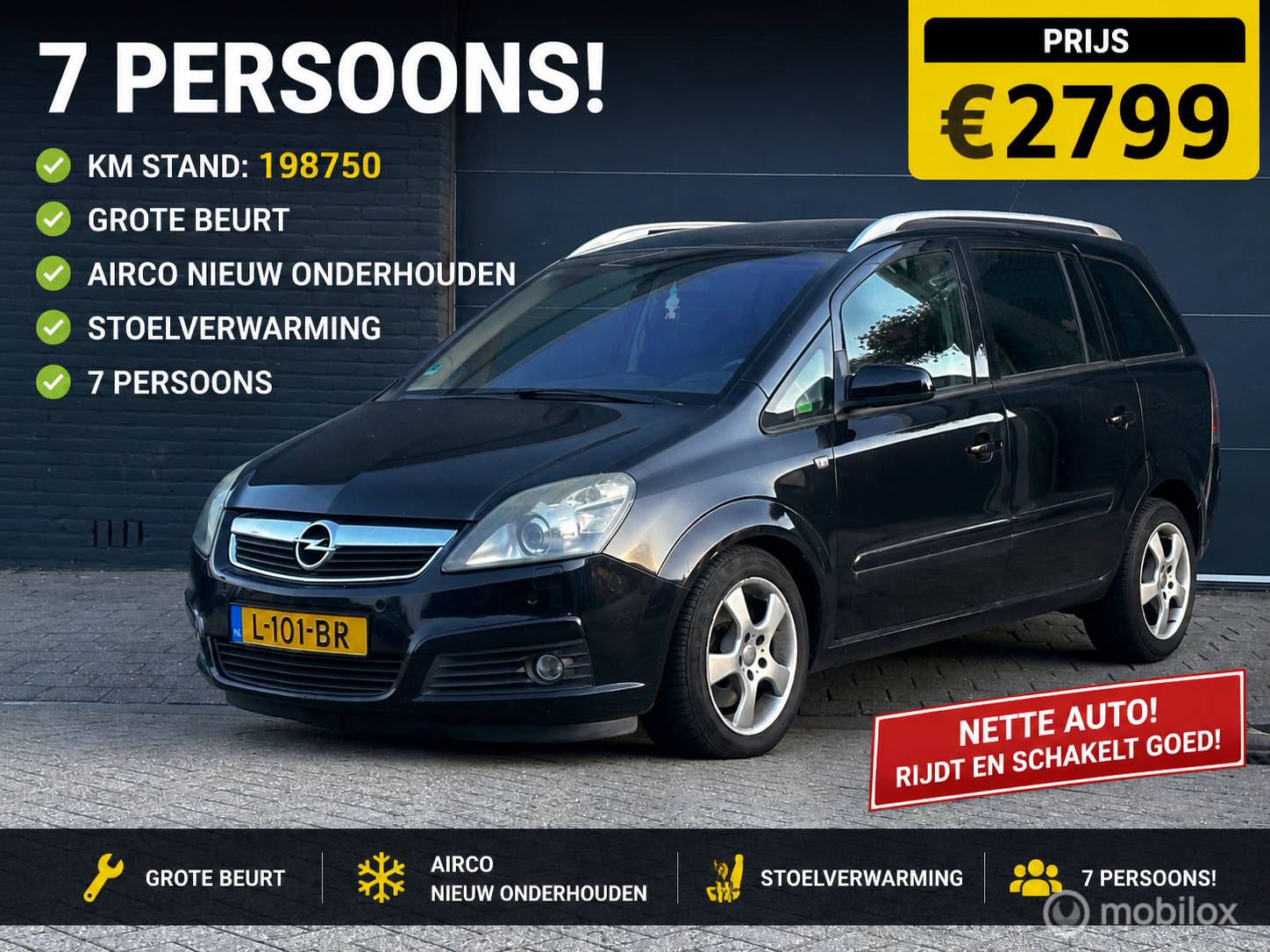Opel Zafira 2.2 Business 2007 - voorkant