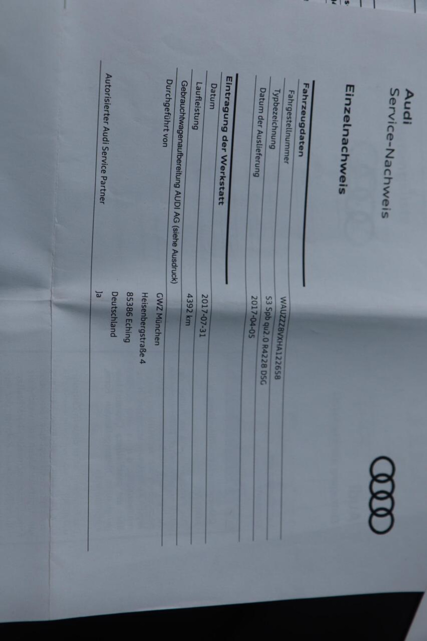 Foto van Audi S3 Sportback
