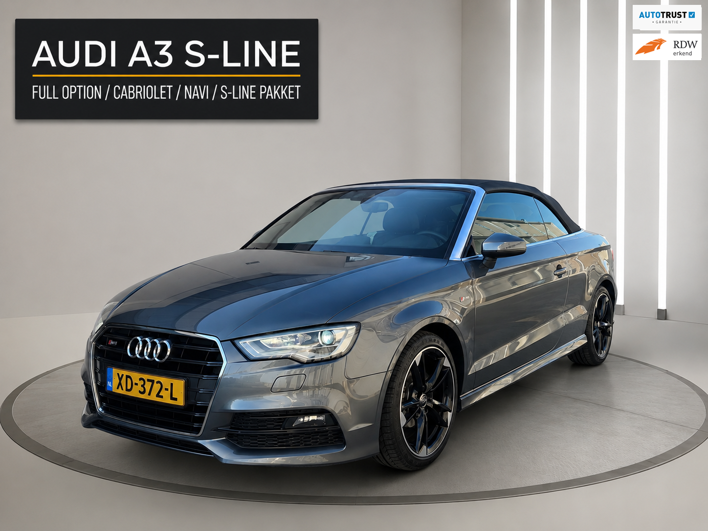 Audi A3 Cabriolet 1.4 TFSI Ambition Pro Line S - line 2015 - voorkant