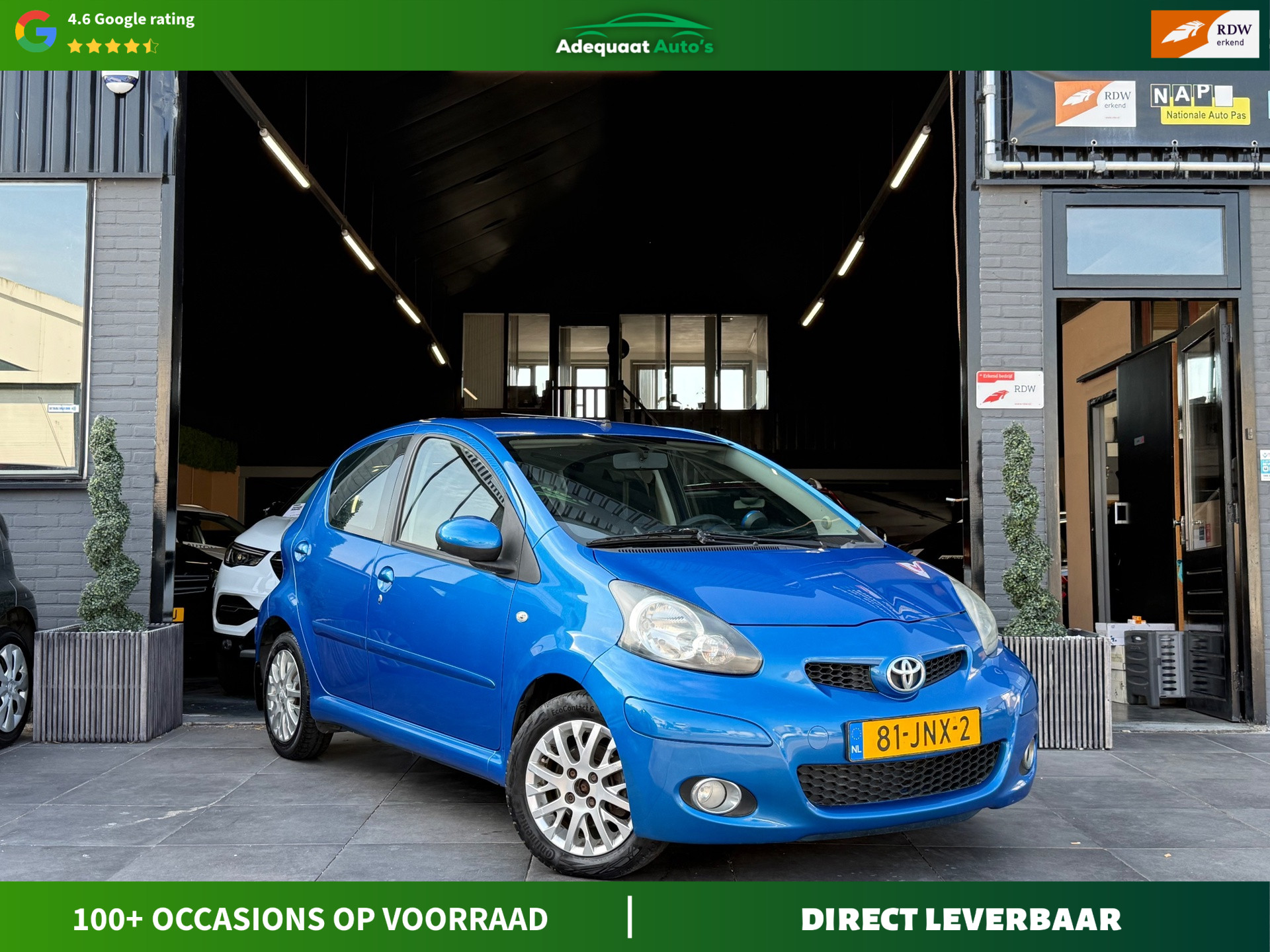 Toyota Toyota Aygo 1.0-12V|Airco|Carplay|Cruise|PDC|1e Eig|NAP|APK 2009 - voorkant