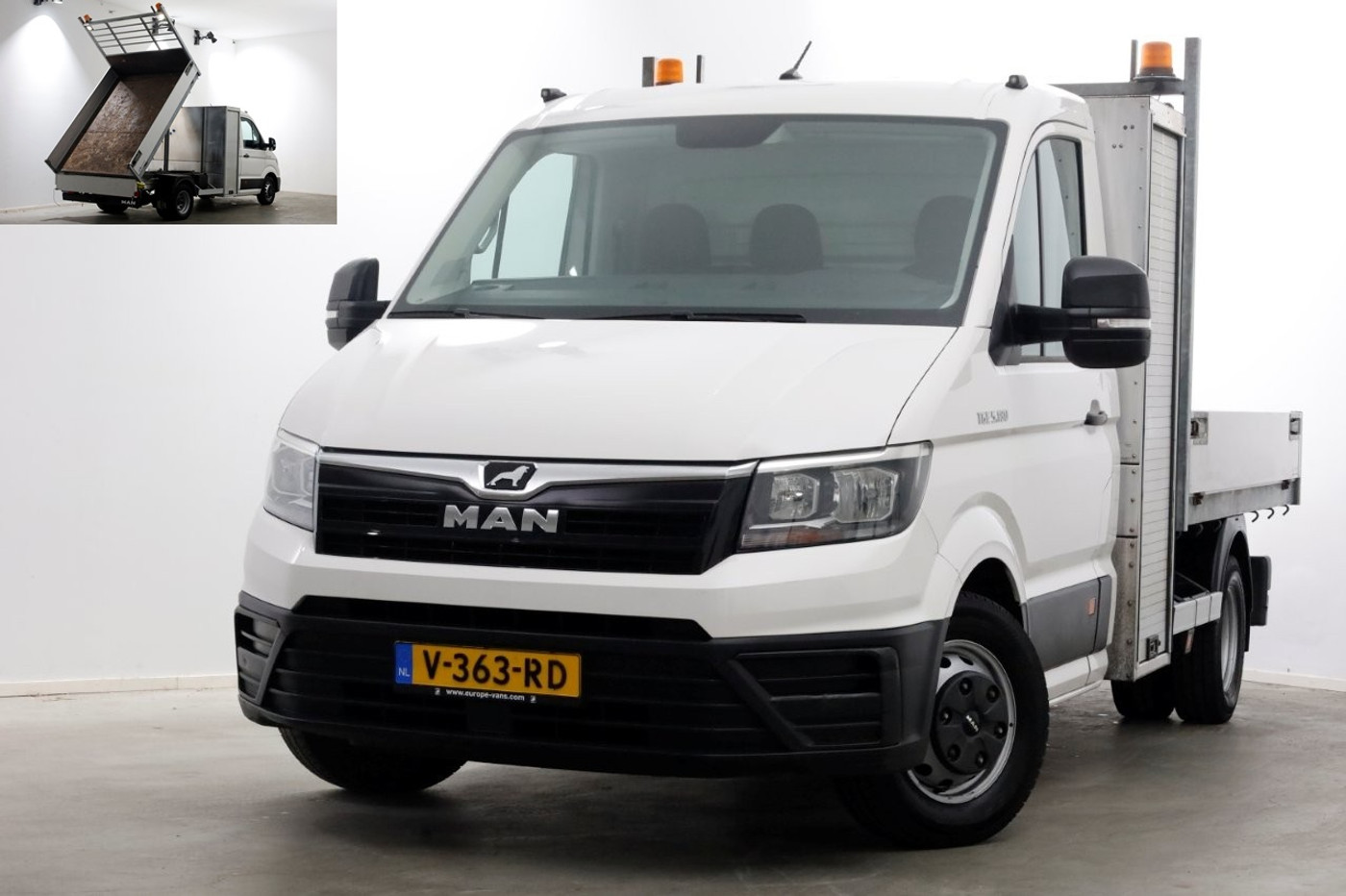 Man Tge 5.180 2.0 177pk E6 L2H1 Kipper Dubbel Lucht Trekhaak 3500kg 06-2018 2018 - voorkant