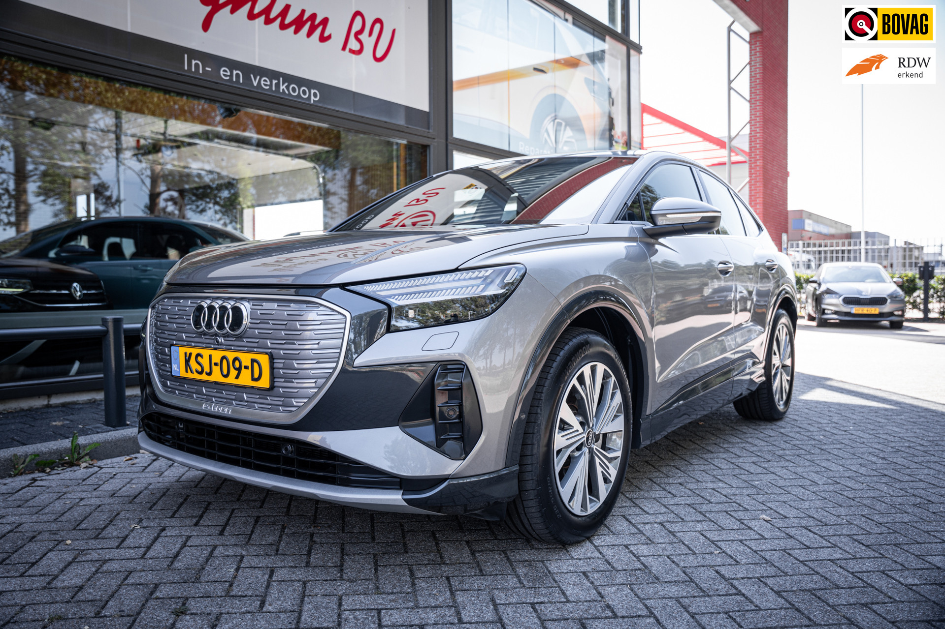 Audi Q4 Sportback 40 E-tron 40 S-line Advanced edition 77 kWh | Matrix LED | Navi | S Line | Cruise | PDC | SoH 94% 2023 - voorkant