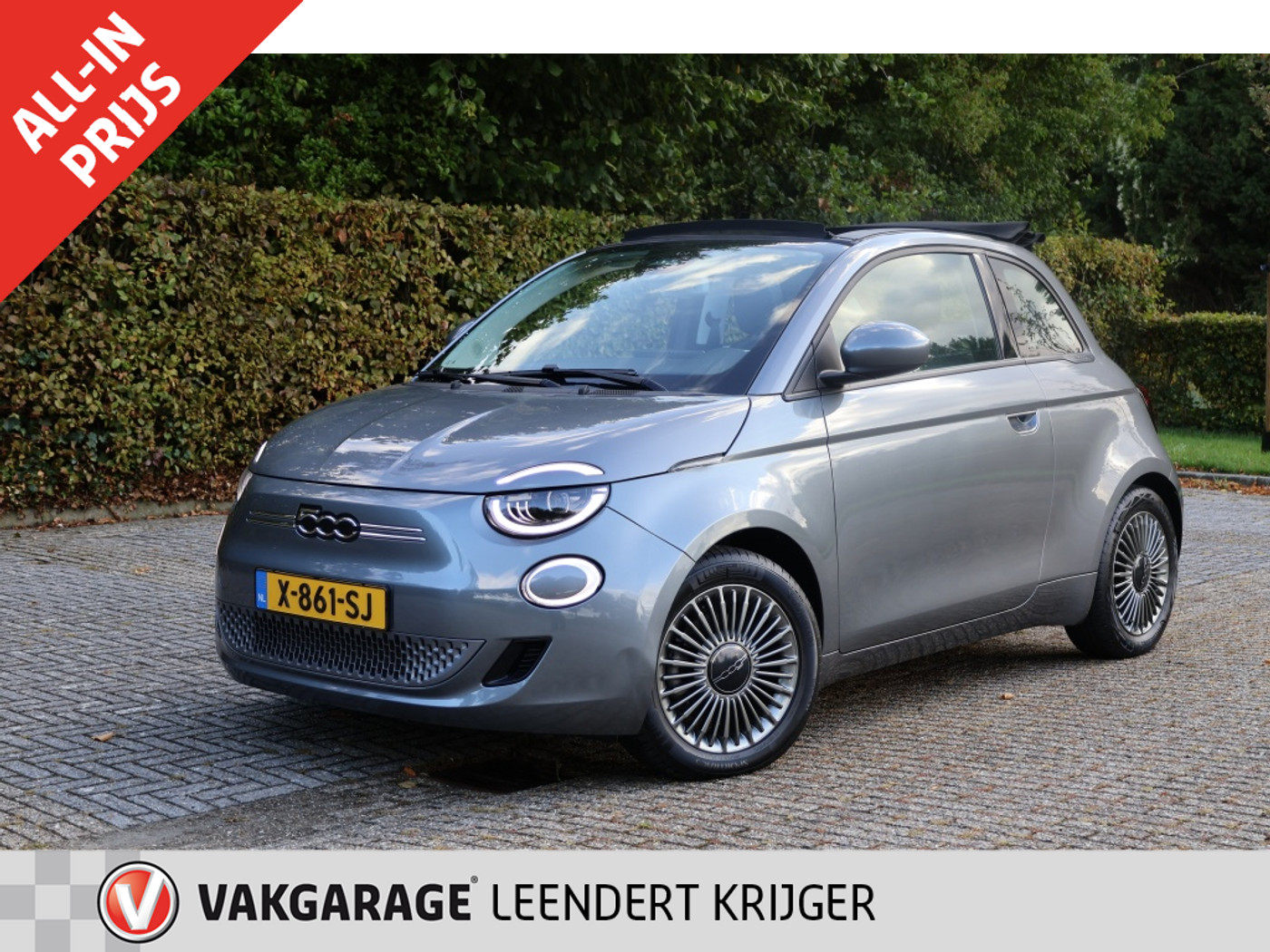Fiat 500 La Prima 42 kWh Rijklaarprijs|12 maanden BOVAG garantie 2022 - voorkant