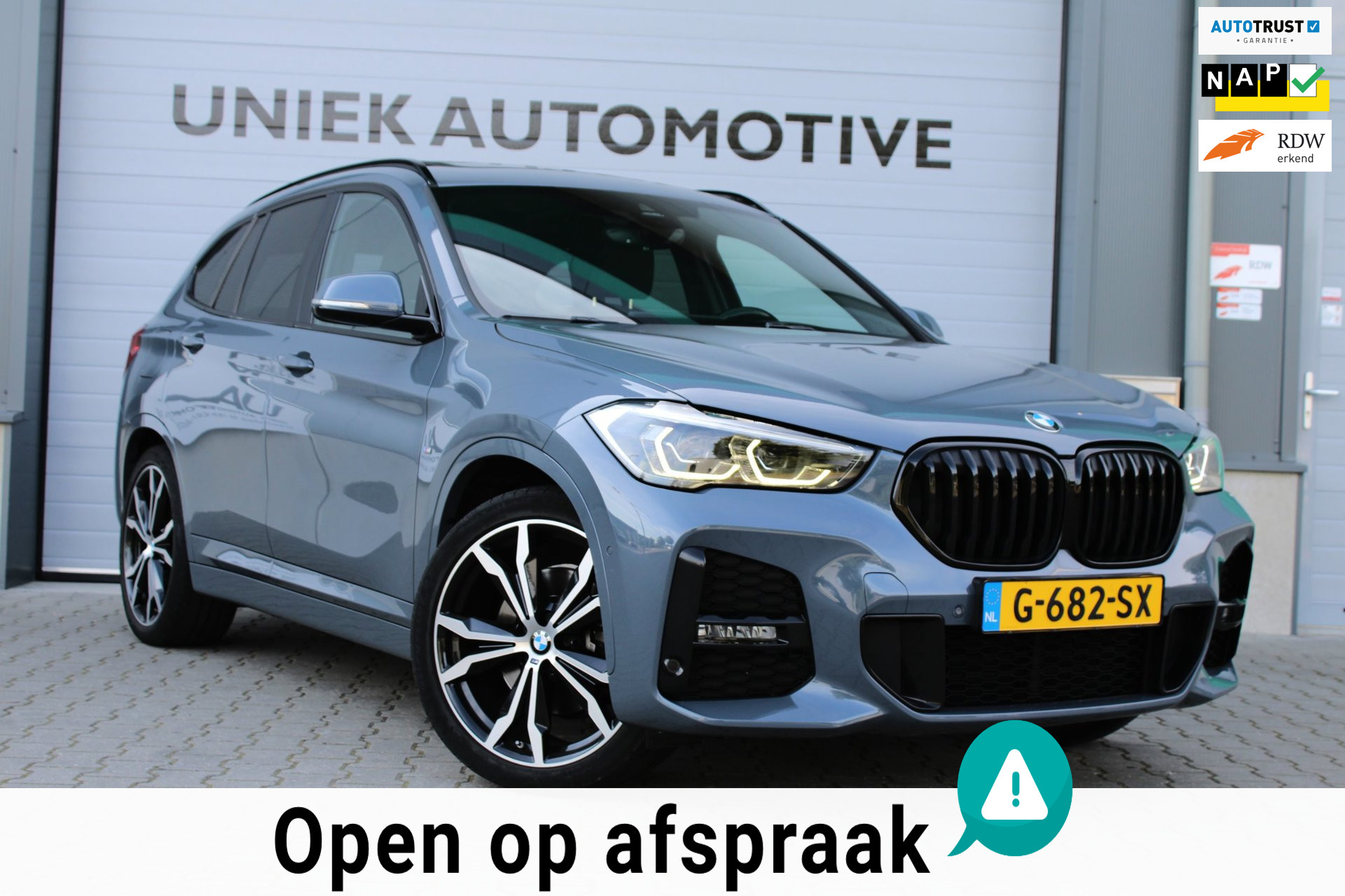 BMW X1 Sdrive20i SDRIVE20i HIGH EXECUTIVE EDITION | M SPORT | 20" | HEAD UP | PANO | LEDER | CAMERA | LED | ACC | STOELVERW | ZÉÉR MOOI! 2019 - voorkant