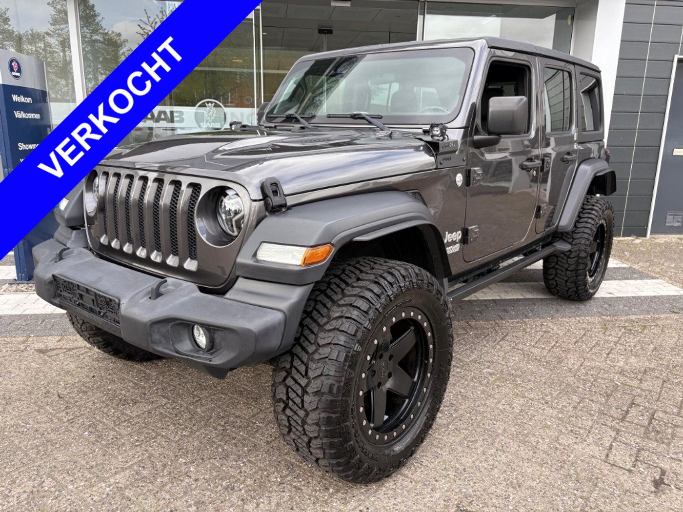 Jeep Wrangler 2.0T Bomvol opties. Grijs kenteken 2018 - voorkant