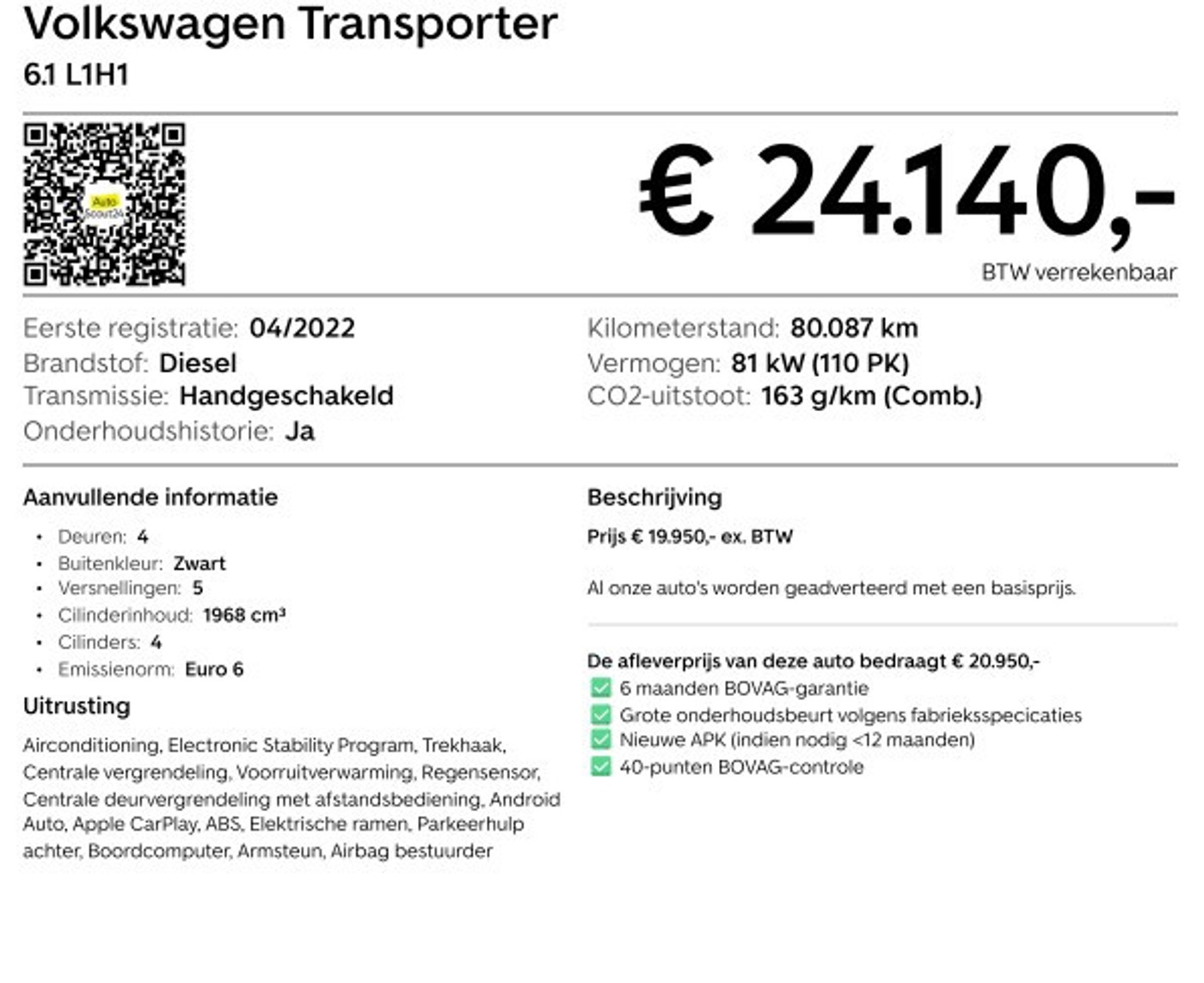 Foto van Volkswagen Transporter