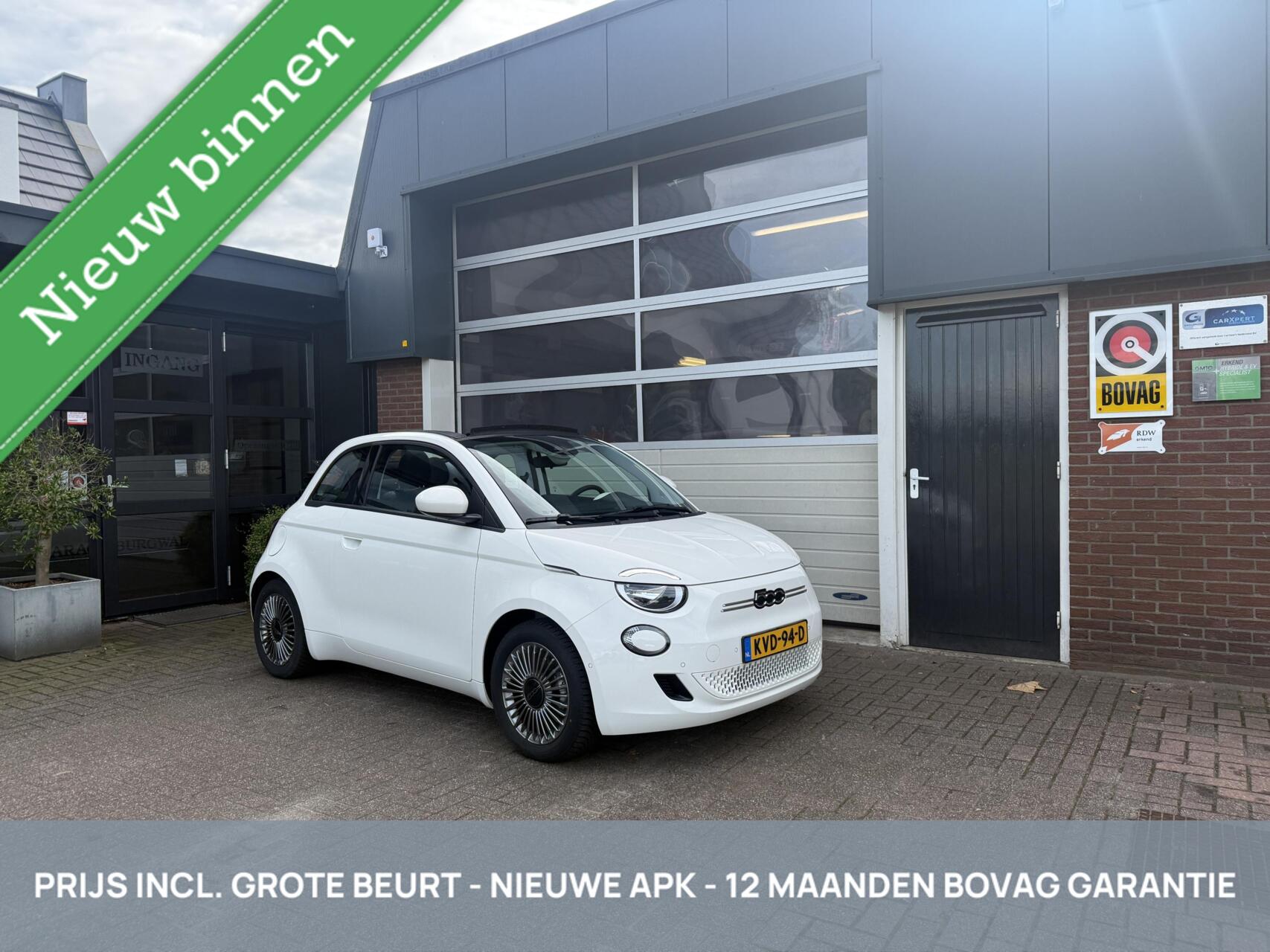 Fiat 500 Icon 42 kWh SOH 97% CARPLAY/STOELVERW *ALL-IN PRIJS* 2023 - voorkant