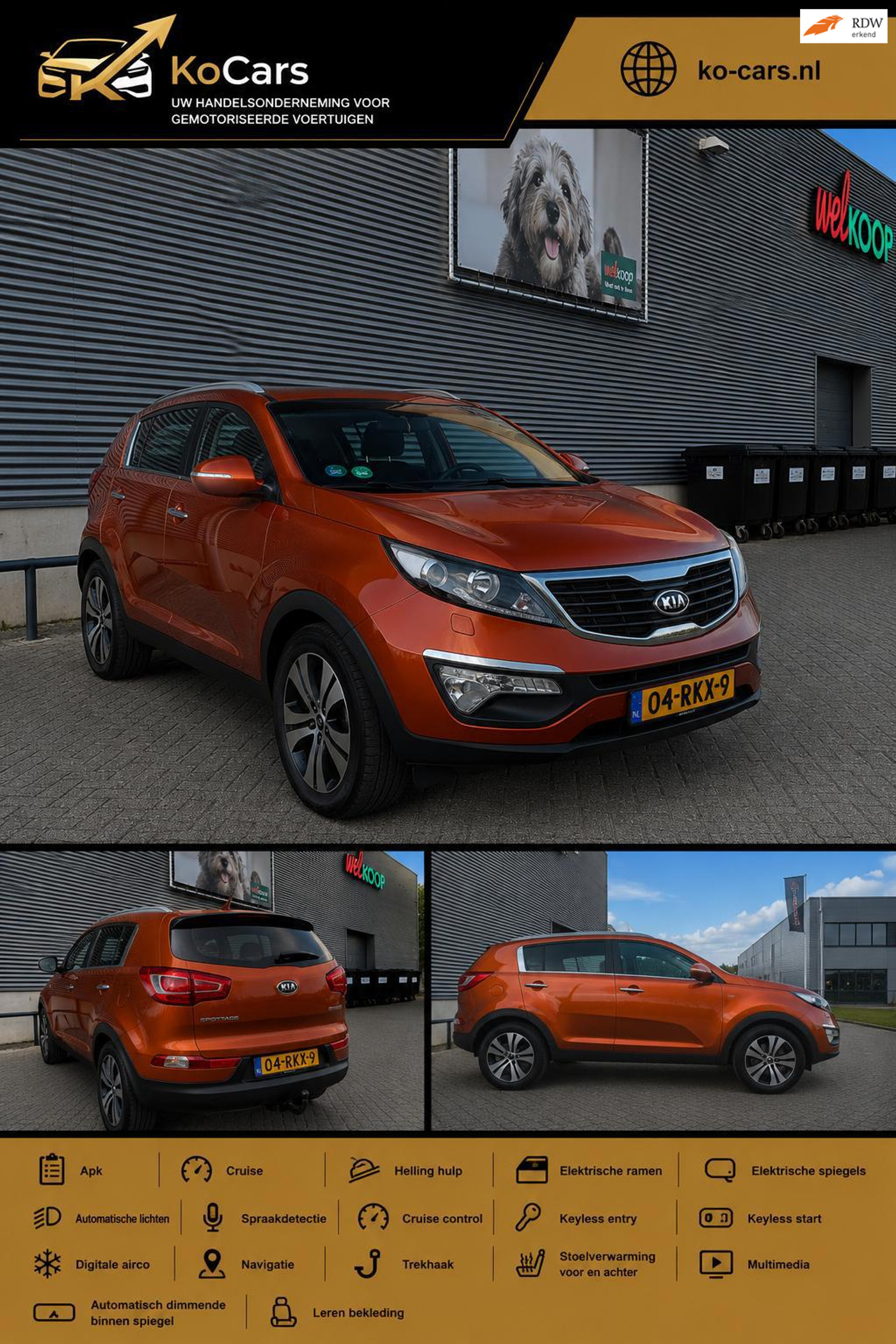 Kia Sportage / Apk / Airco / Cruise / Navi / Stoelverwaming 2011 - voorkant