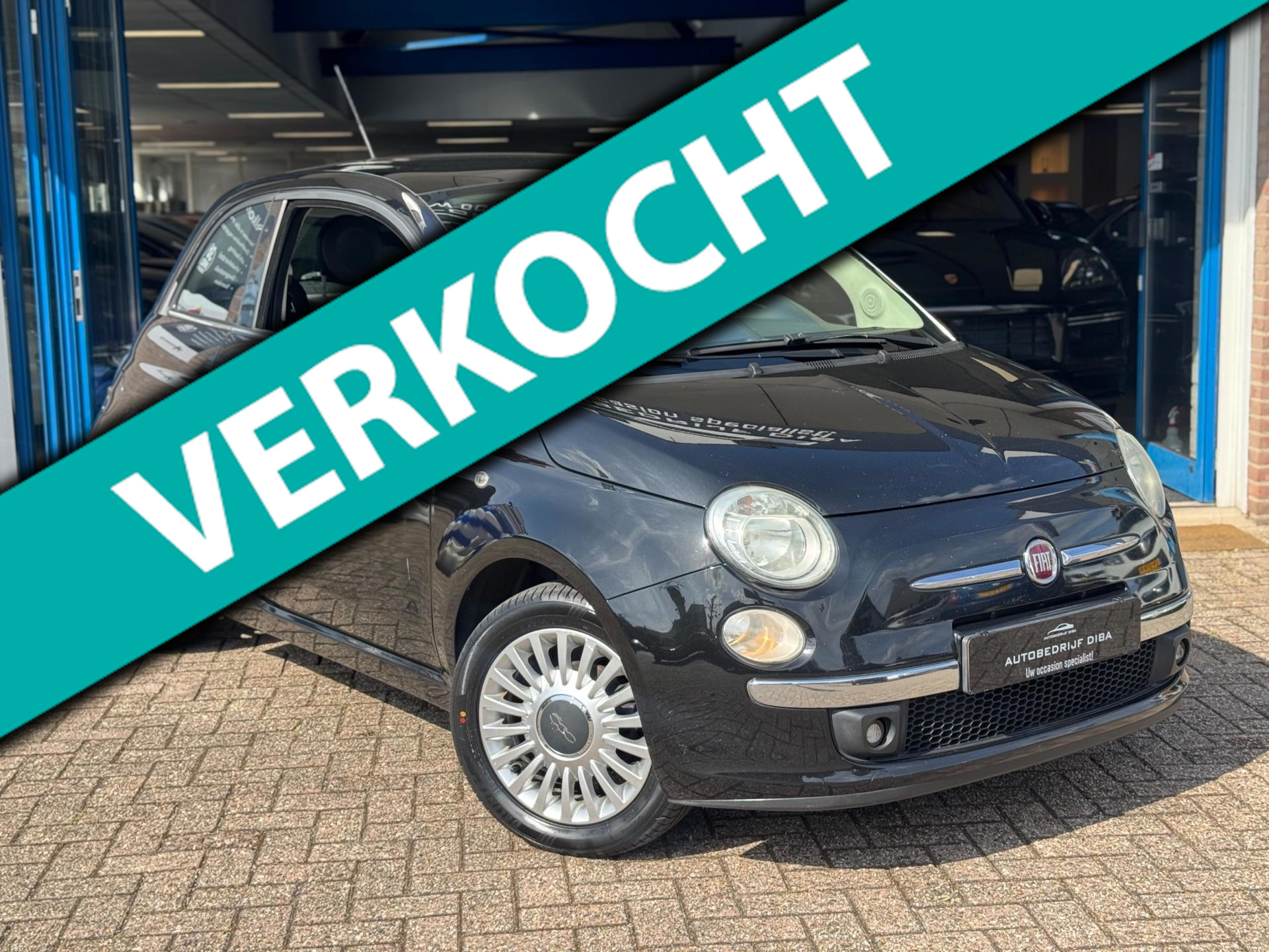 Fiat Fiat 500 1.2 Naked 2008 ZWART AIRCO APK NAP! 2008 - voorkant