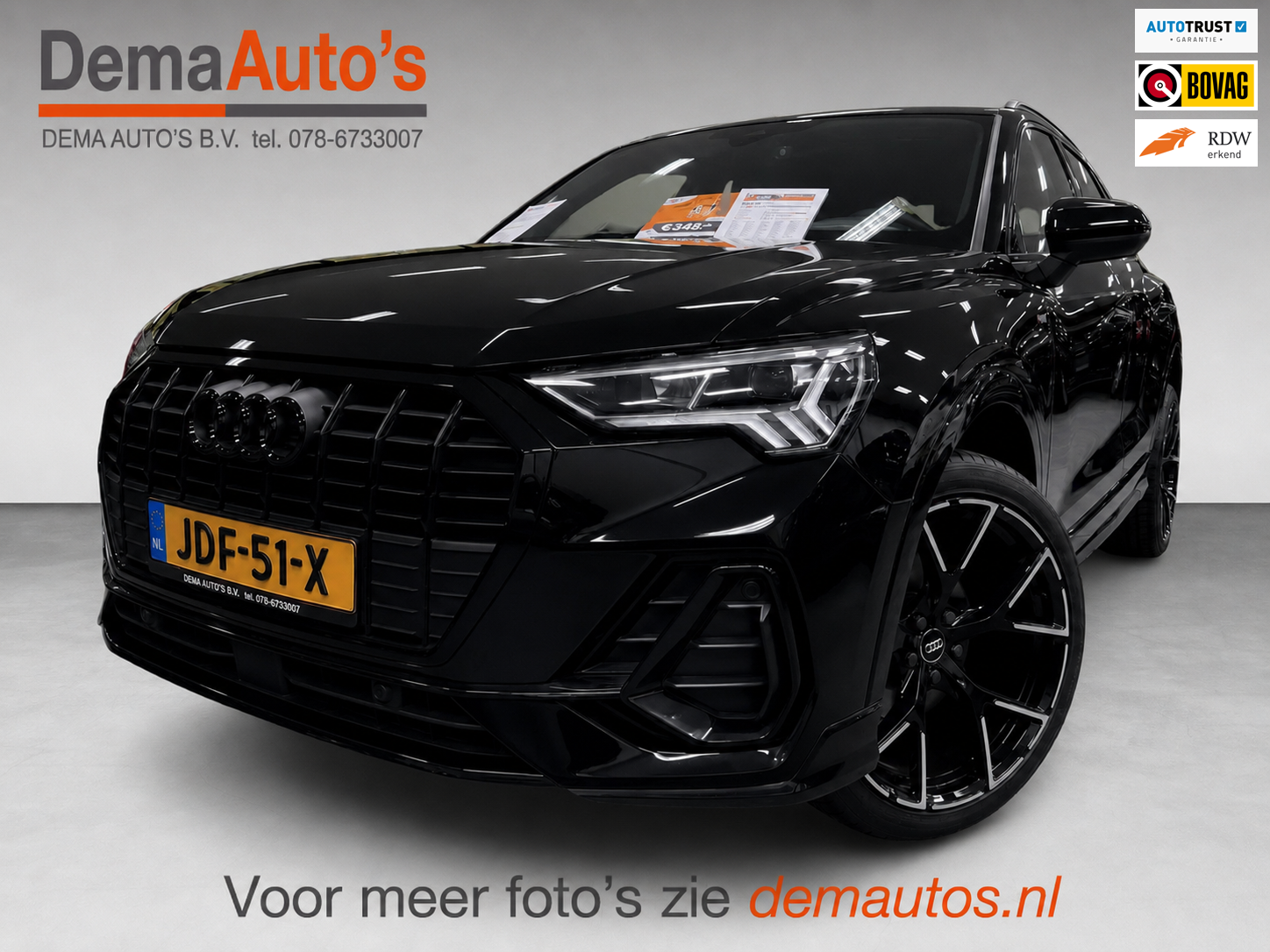Audi Q3 35 TFSI S-LINE BLACK-LINE 20'' V-COCKPIT/NAVI/CARPLAY/DAB/ECC/PDC/CRUISE/// 2021 - voorkant