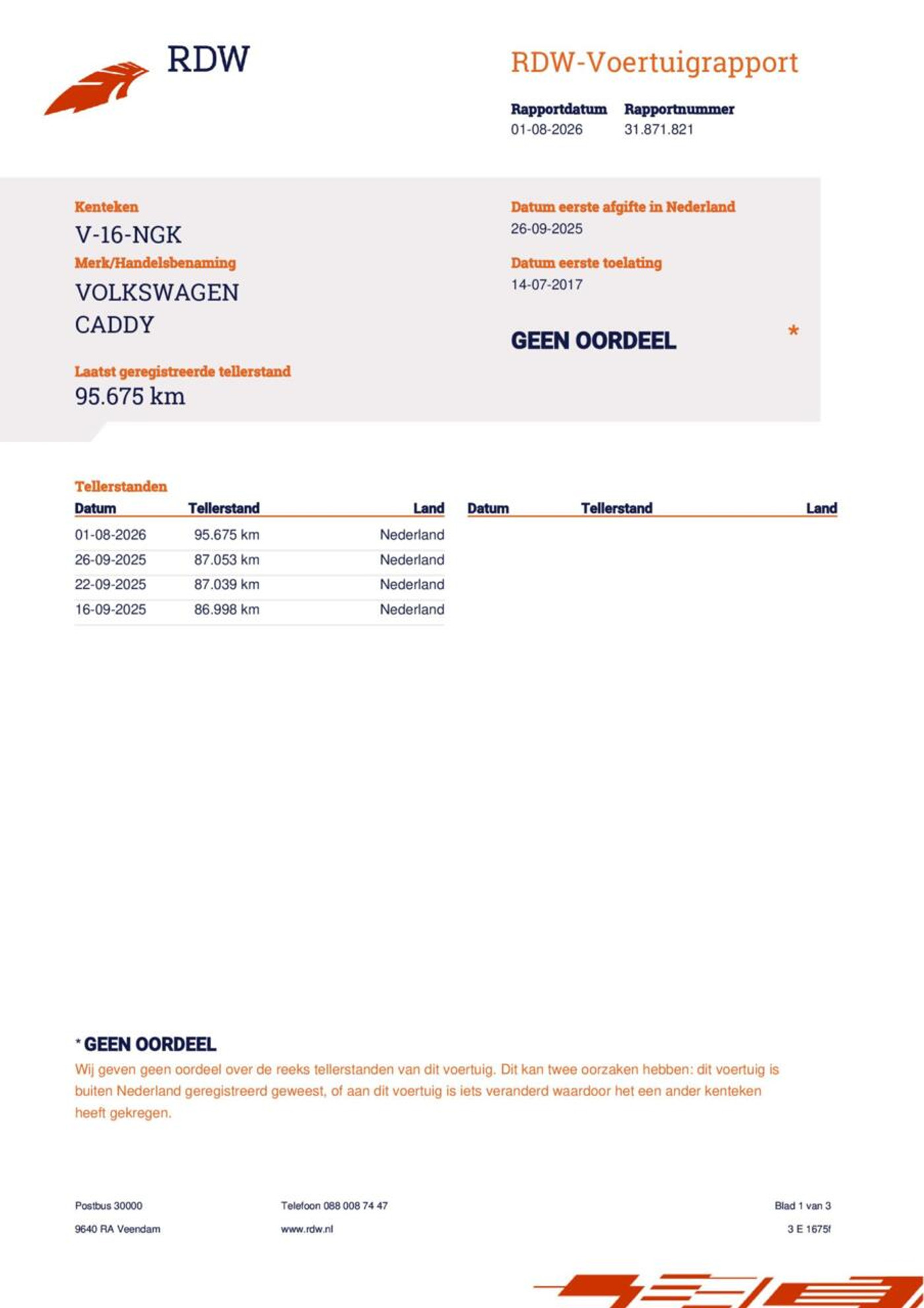 Foto van Volkswagen Caddy