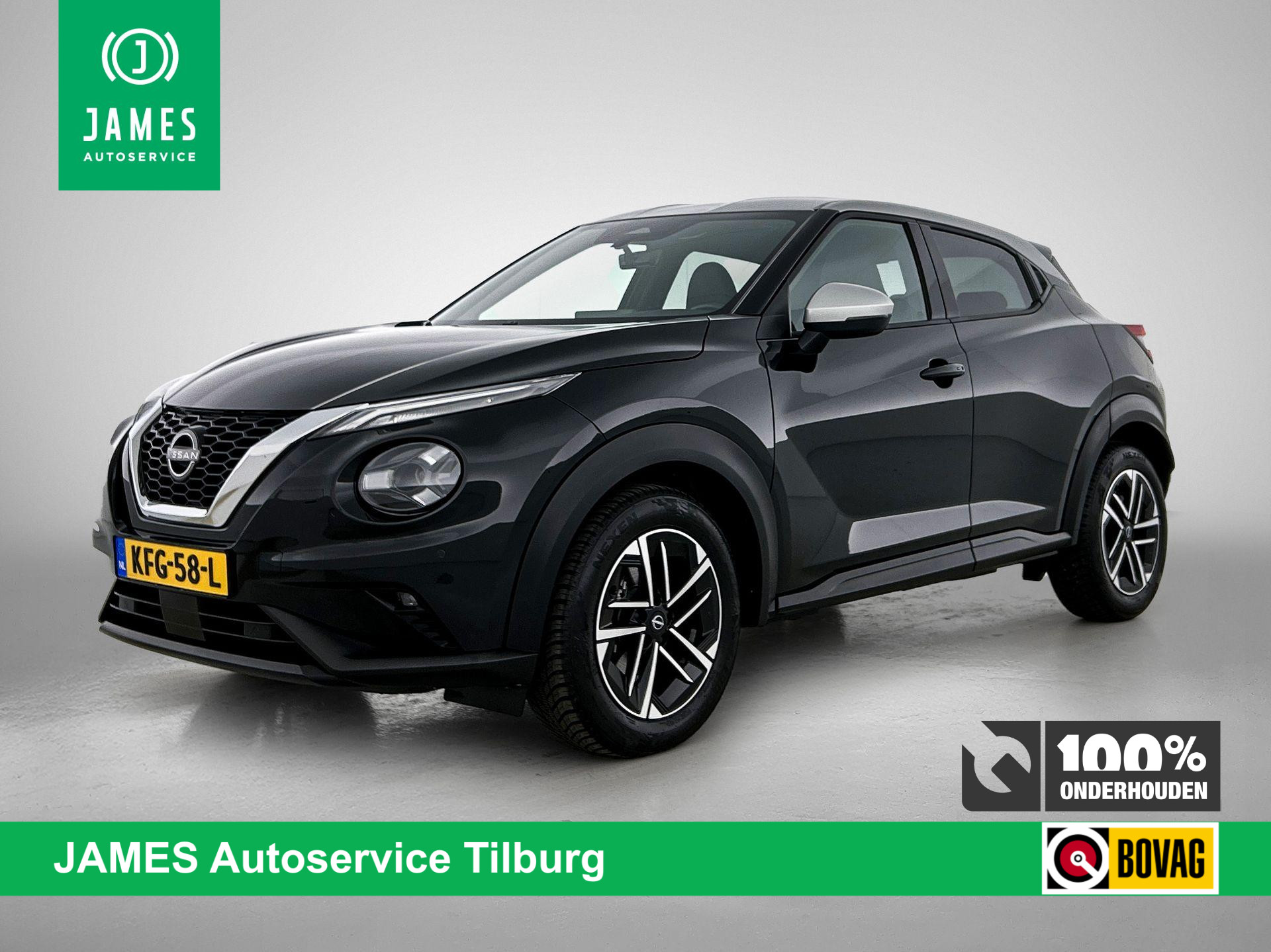Nissan Juke 1.0 DIG-T Bi-Tone /Led /1e eigenaar /Winterpack /fabrieksgarantie 2025 - voorkant