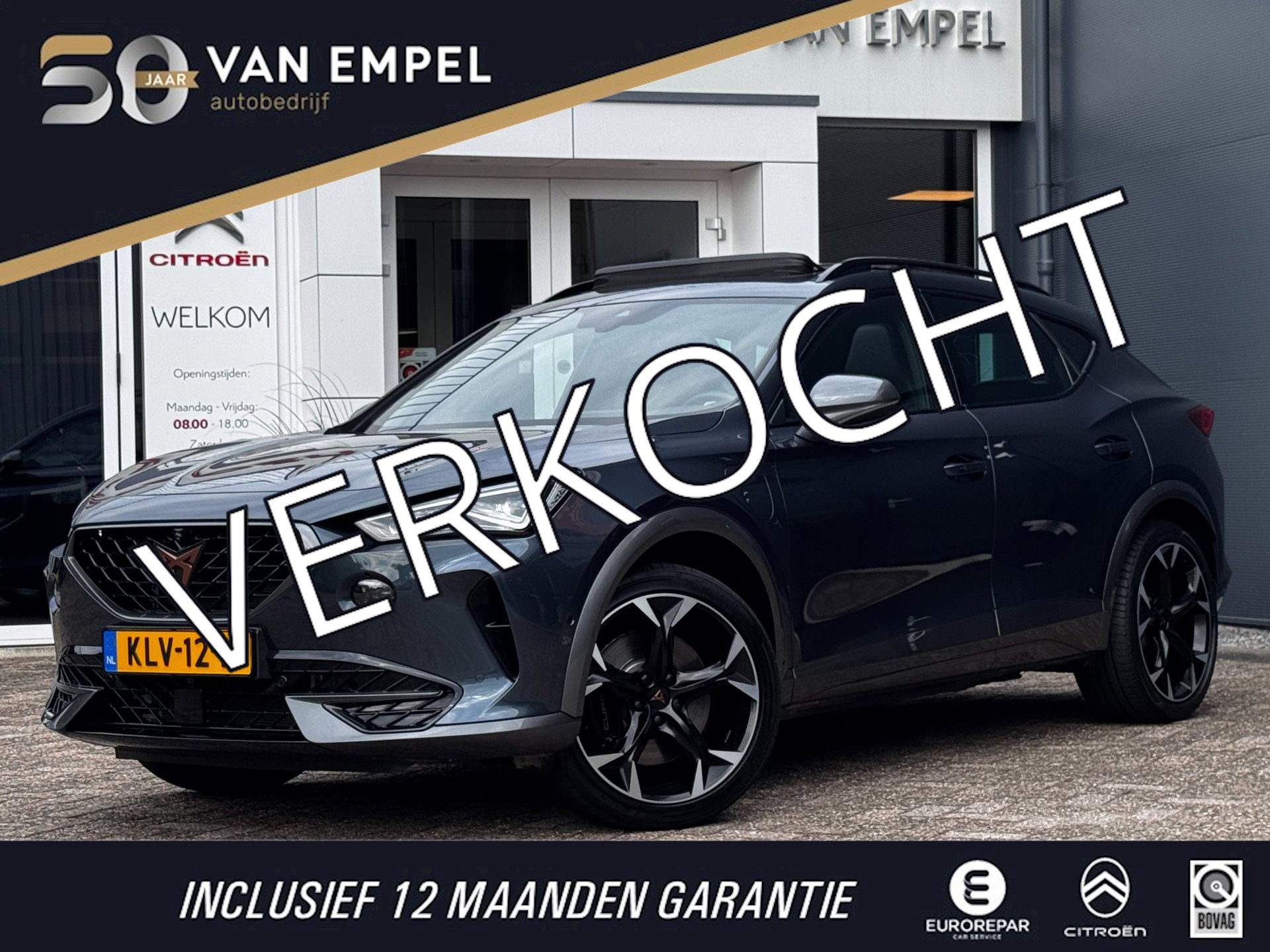 Cupra Formentor VZ E-hybrid 1.4 e-Hybrid VZ Performance | 245 PK | Pano | 100% SOH | Sportstoelen + Memory | 360 Camera | Stoelverwarming 2024 - voorkant