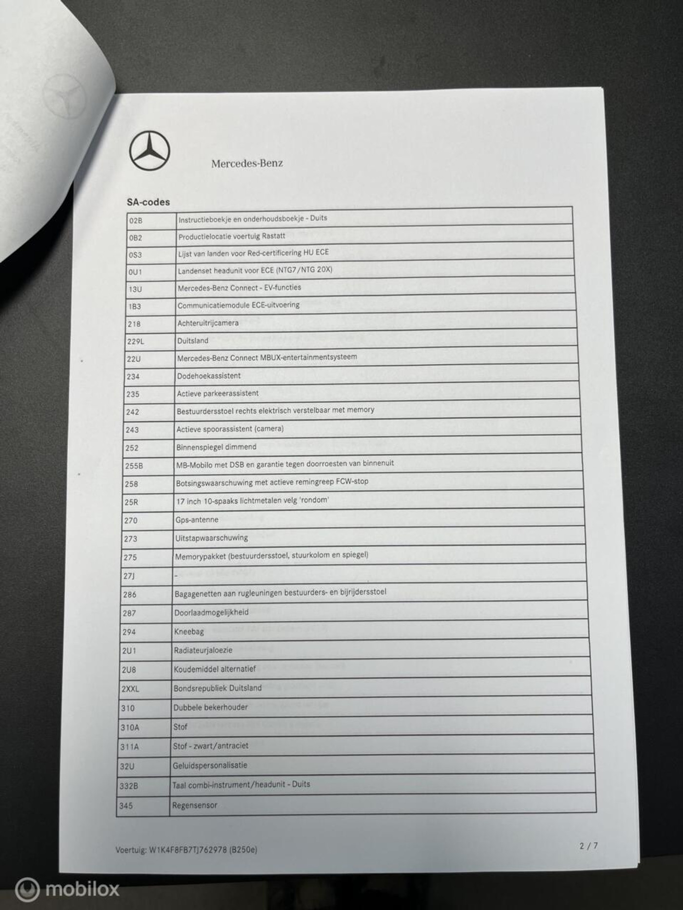 Foto van Mercedes B-klasse