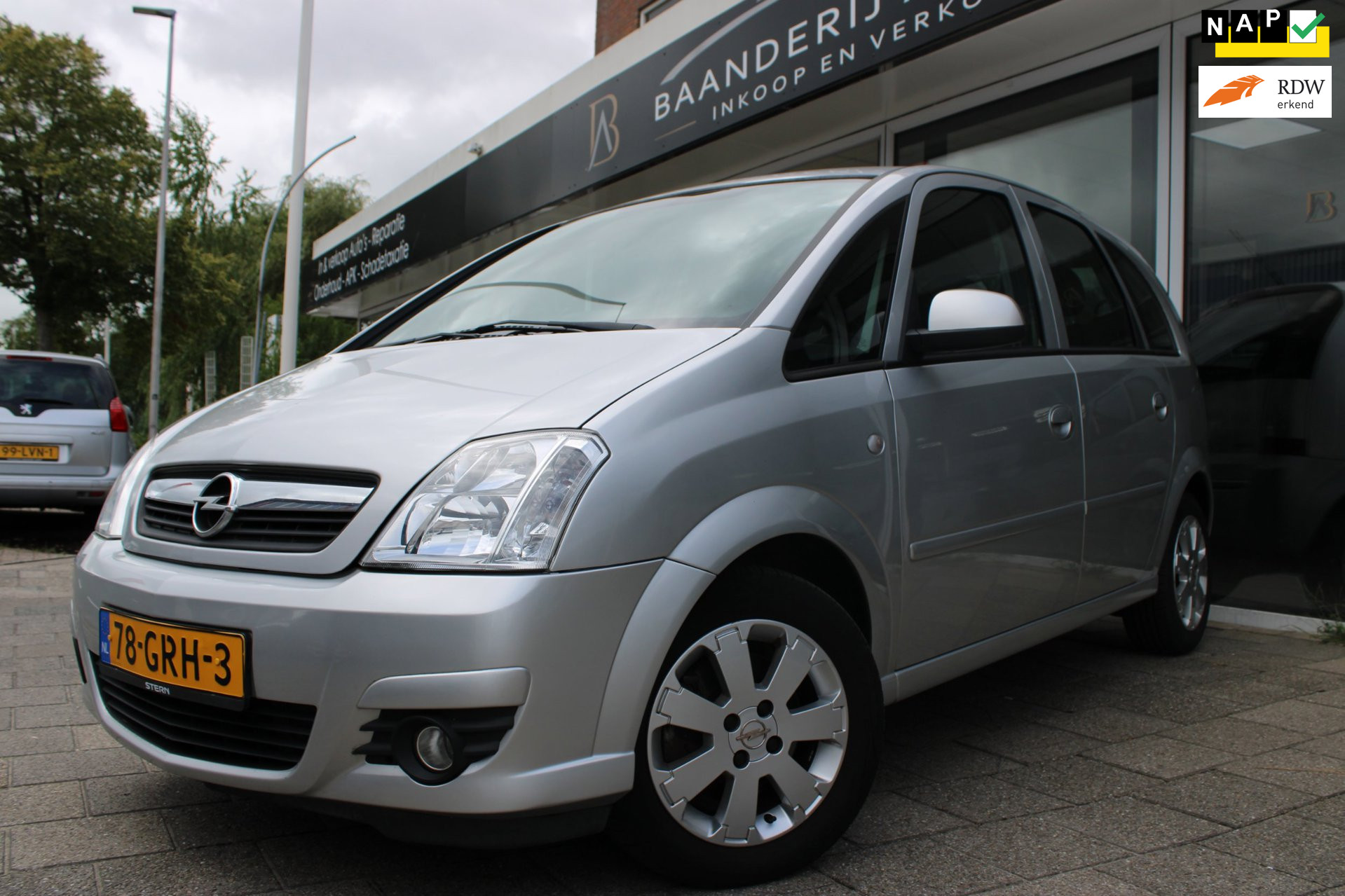 Opel Meriva-a 1.6-16V Cosmo | Airco | Cruise control | Elec ramen | Navi | Parkeersensoren achter 2008 - voorkant