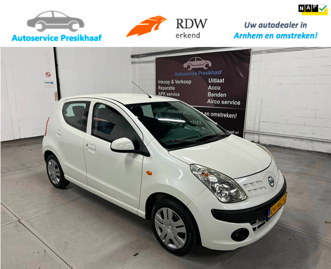 Nissan Nissan Pixo 1.0 Acenta AIRCO / NAP / NIEUWE KOPPELING 2010 - voorkant