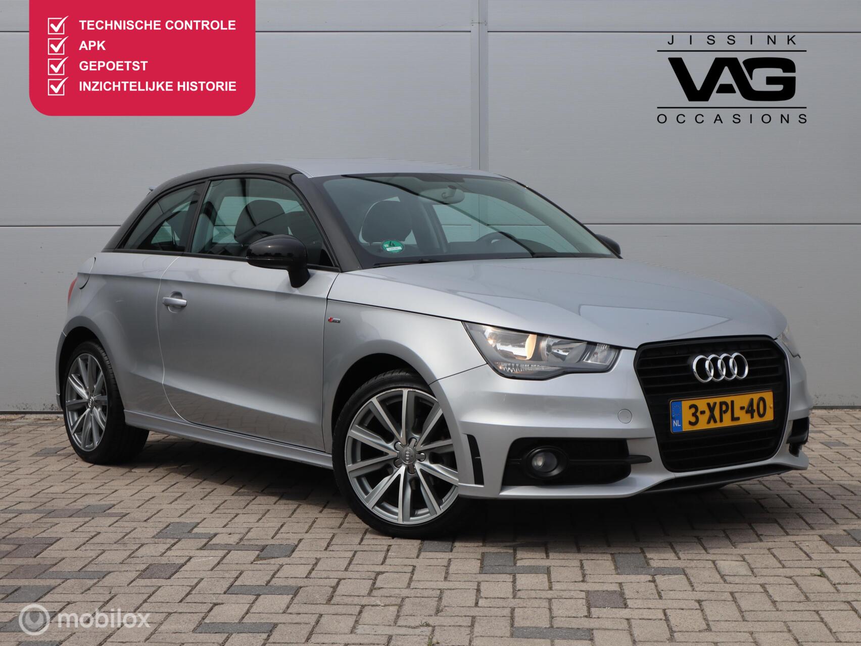 Audi A1 1.2 TFSI S line Leer Airco Cruise 17 inch two tone 2014 - voorkant