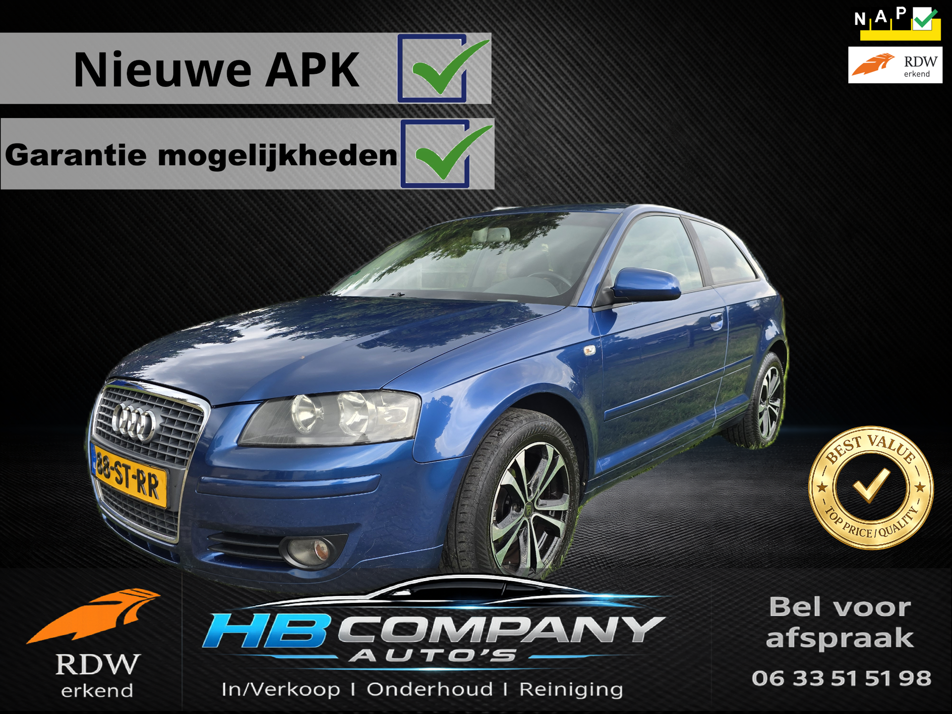 Audi A3 1.6 FSI Ambiente 2006 - voorkant