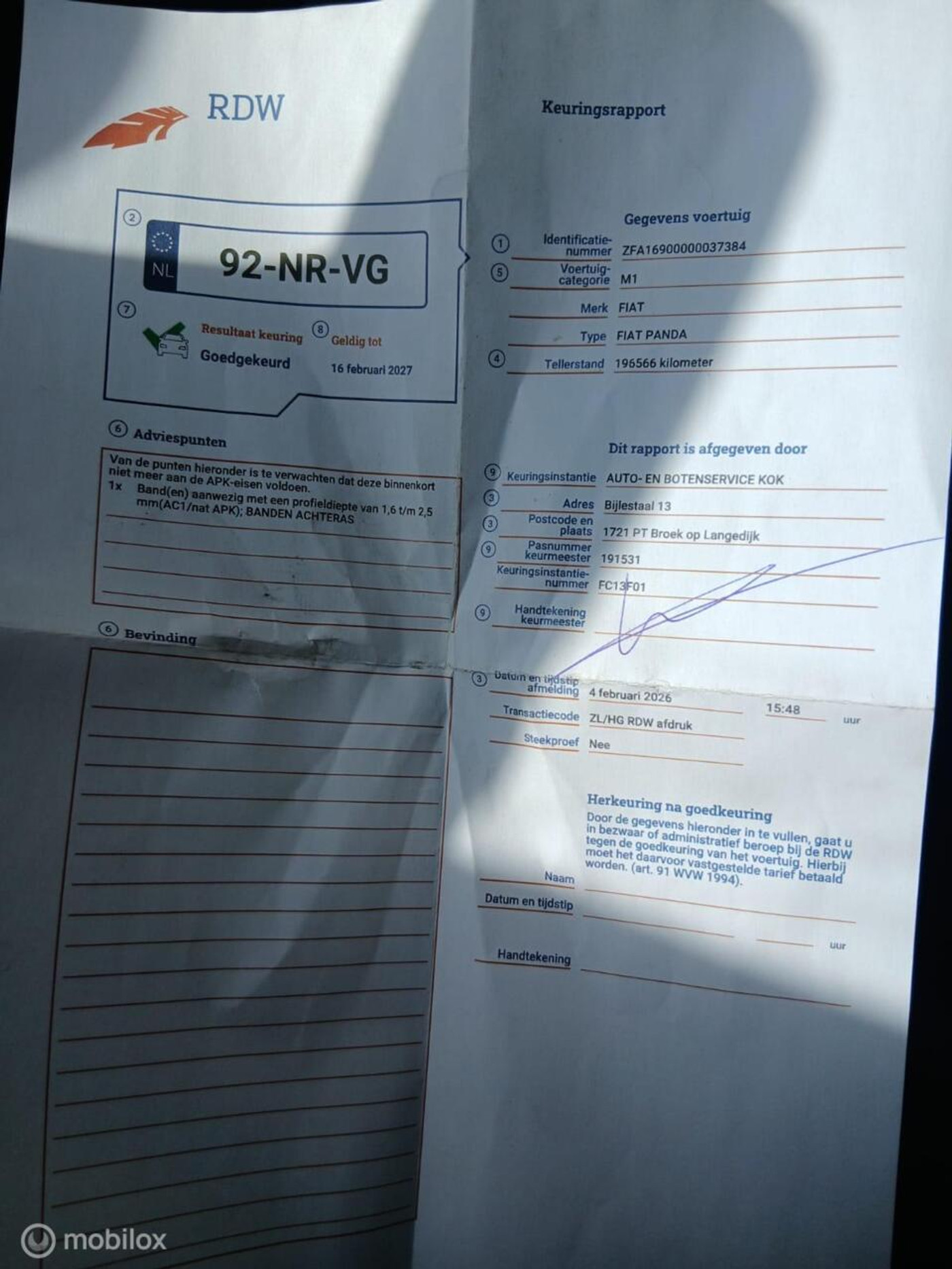 Foto van Fiat Fiat Panda