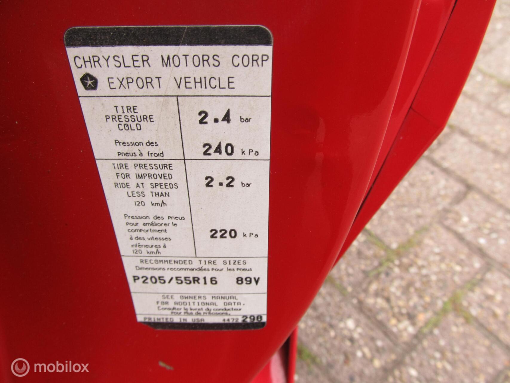 Foto van Chrysler Daytona 2.5i Turbo U9