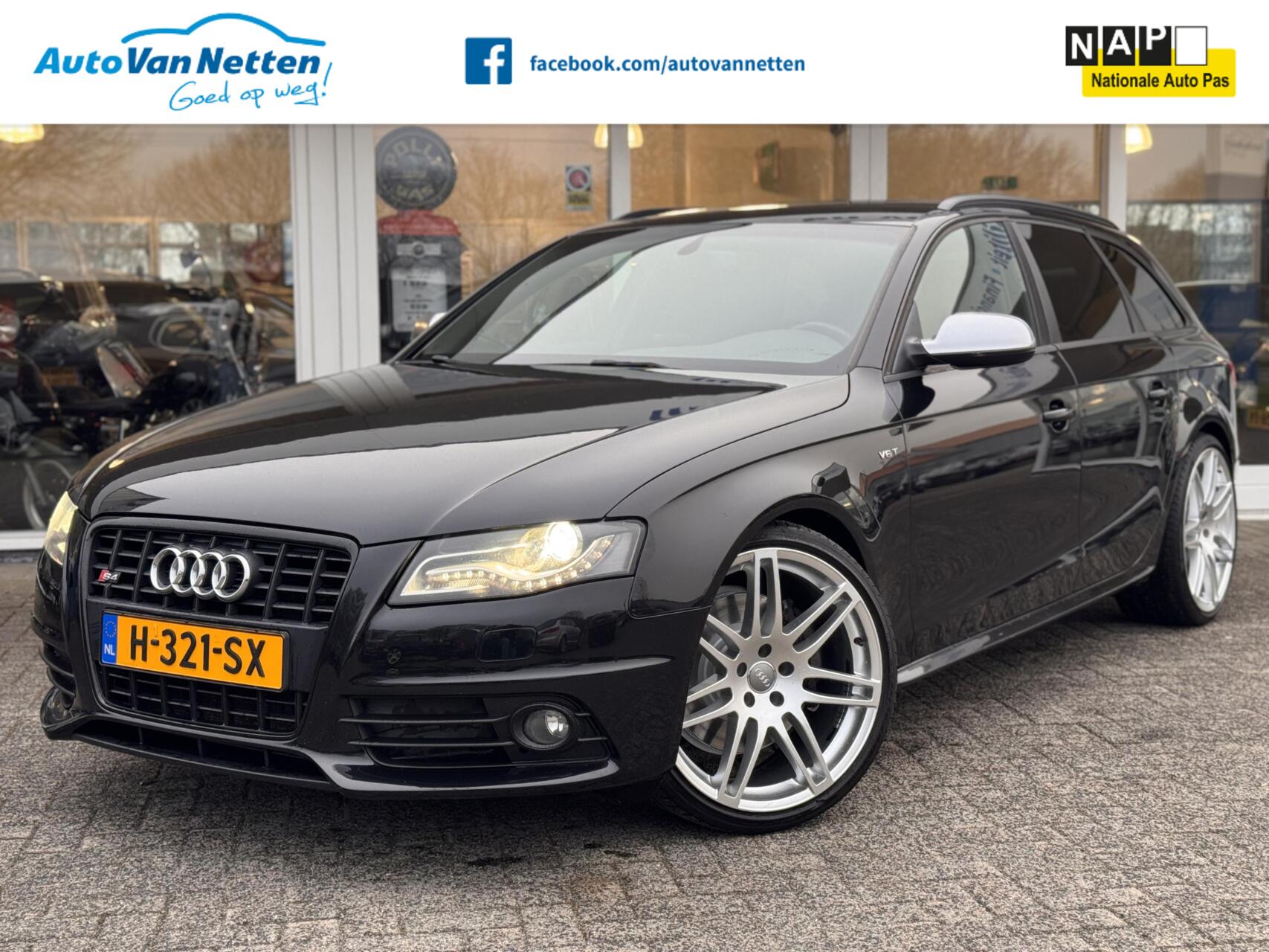 Audi Audi S4 3.0 TFSI 445pk S4 quattro Pro Line,Leder,Xenon,20"lmv,Stoelverwarming,Gr.Navi,Carbon, 2009 - voorkant