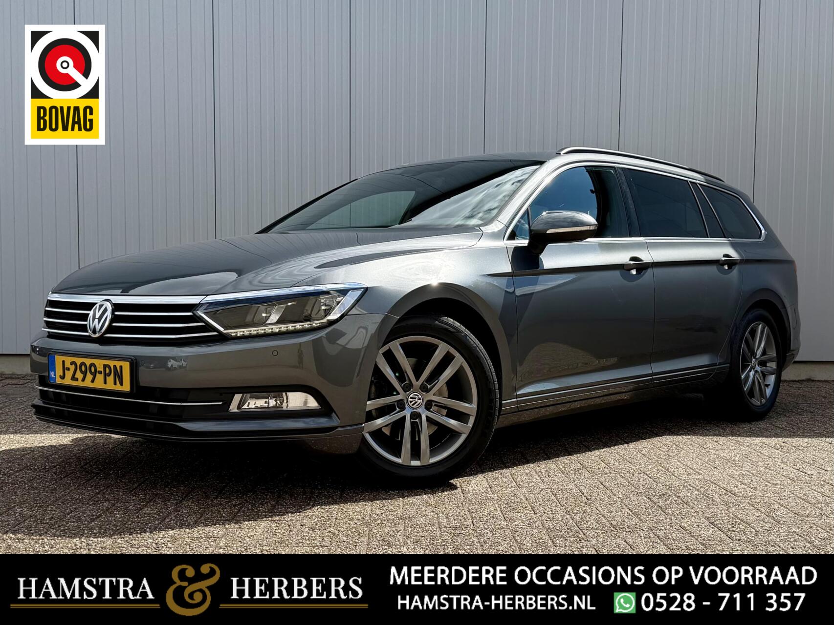 Volkswagen Passat 1.4 TSI ACT R-line ACC Antraciet 2016 - voorkant