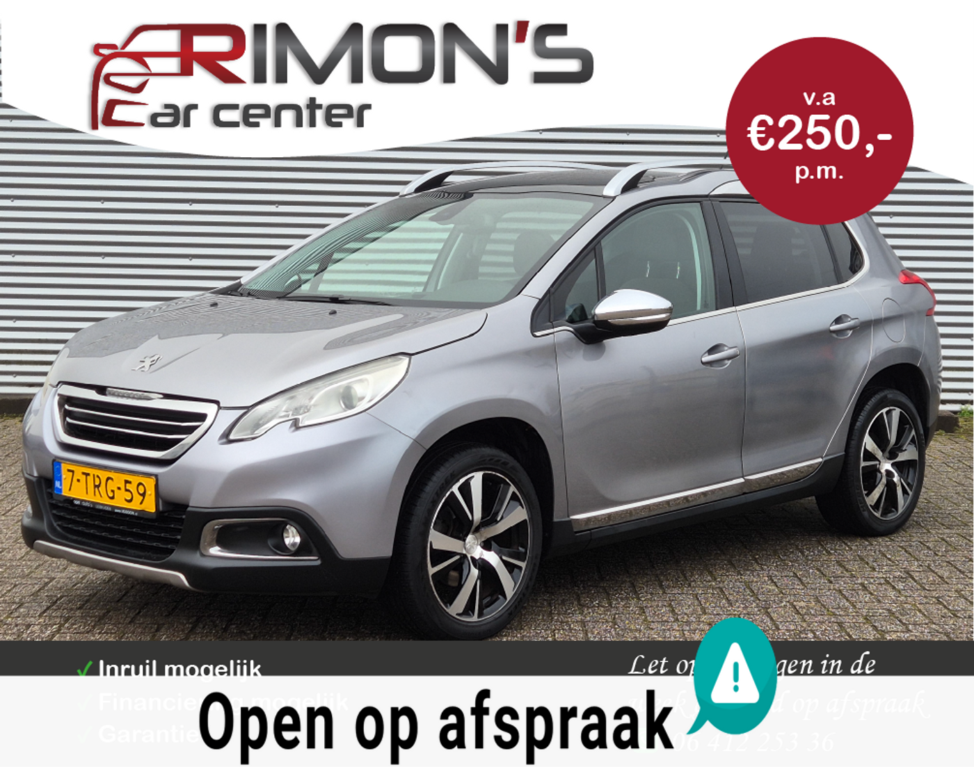 Peugeot 2008 1.6 VTi Féline Pano Leder Navi 2014 - voorkant