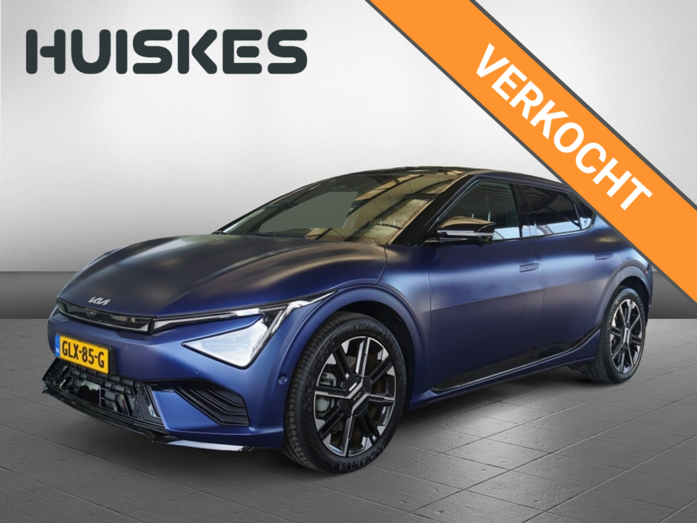 Kia Ev6 GT-Line 84 kWh | Yacht Blue Matte | Trekhaak 1.800kg | Schuif-/kanteldak 2024 - voorkant