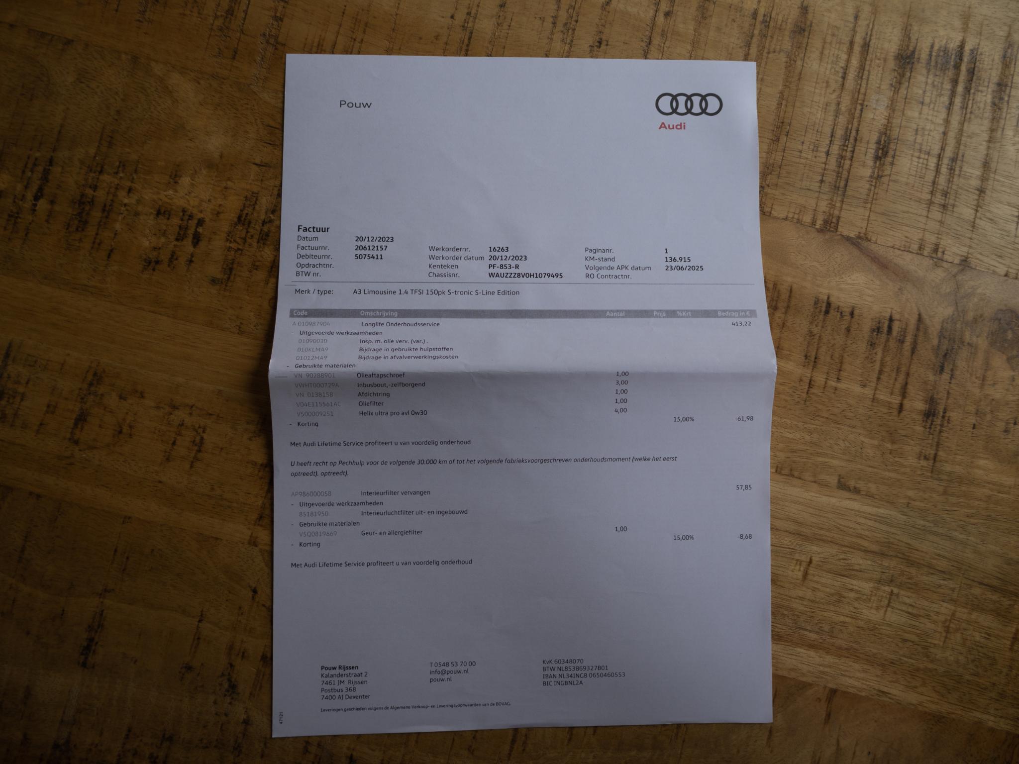 Foto van Audi A3 Limousine