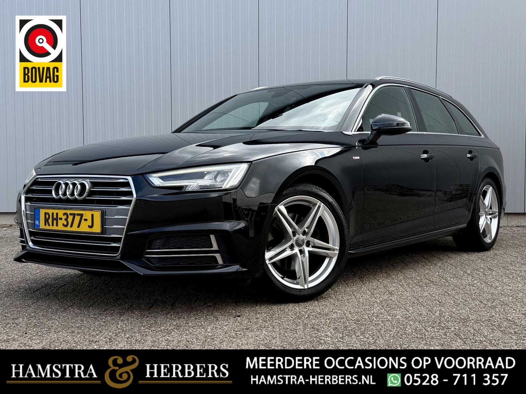 Audi A4 Avant 1.4 TFSI Sport S line edition automaat zwart 2018 - voorkant
