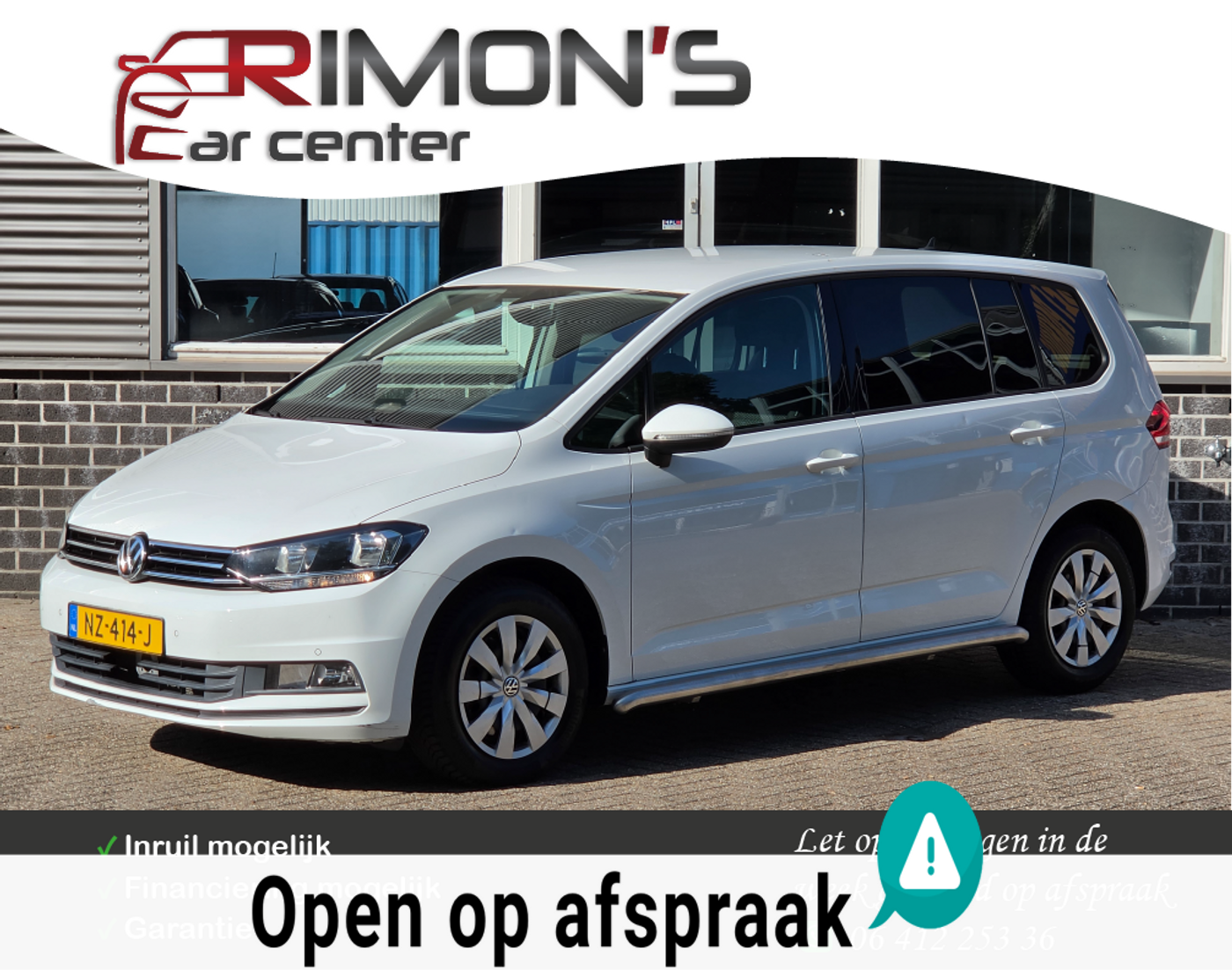 Volkswagen Touran 2.0 TDI SCR Comfortline Automaat Dealer Onderhouden 2017 - voorkant